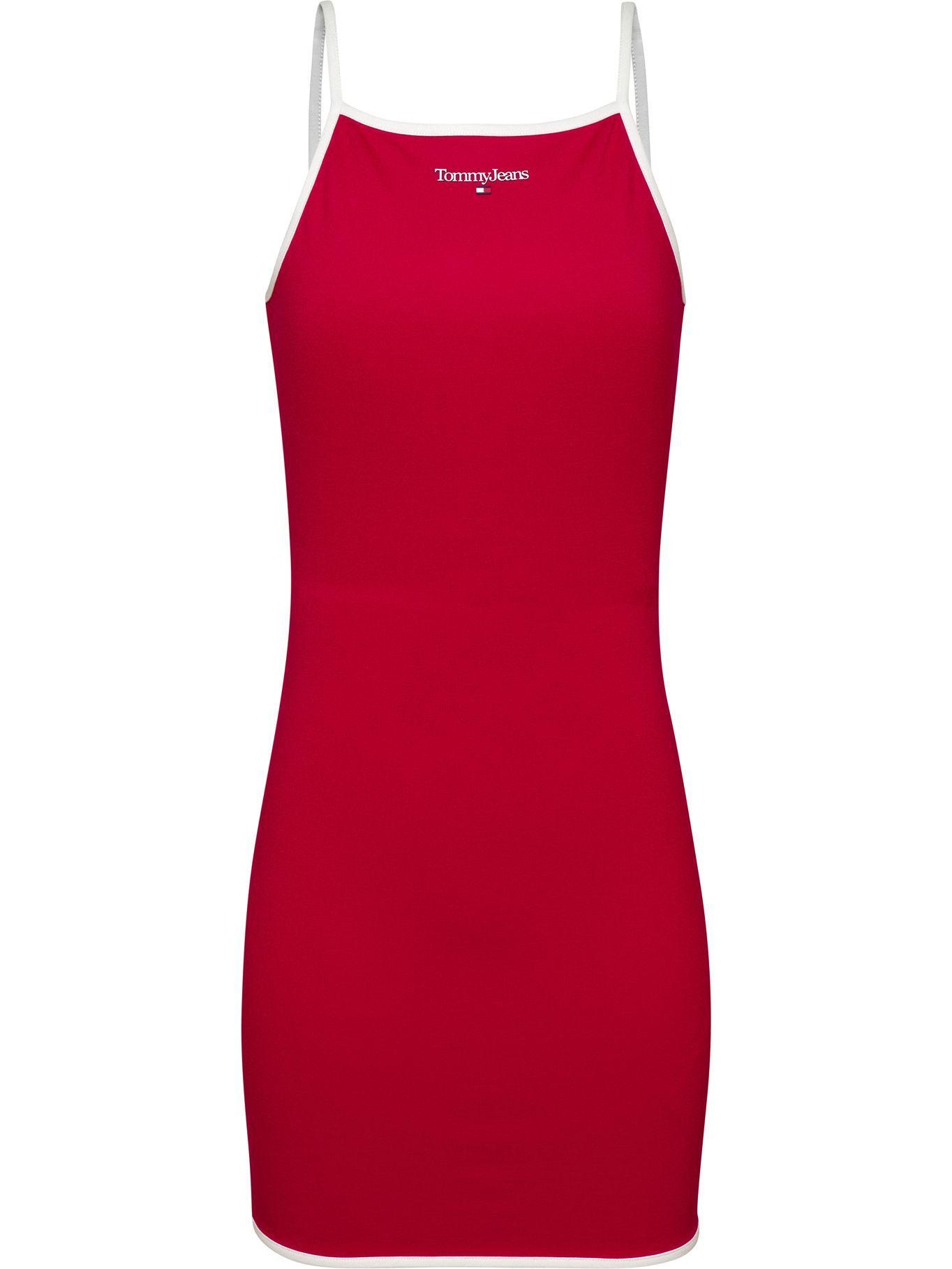 Vestido Linear Con Logo Rojo Tommy Hilfiger-0