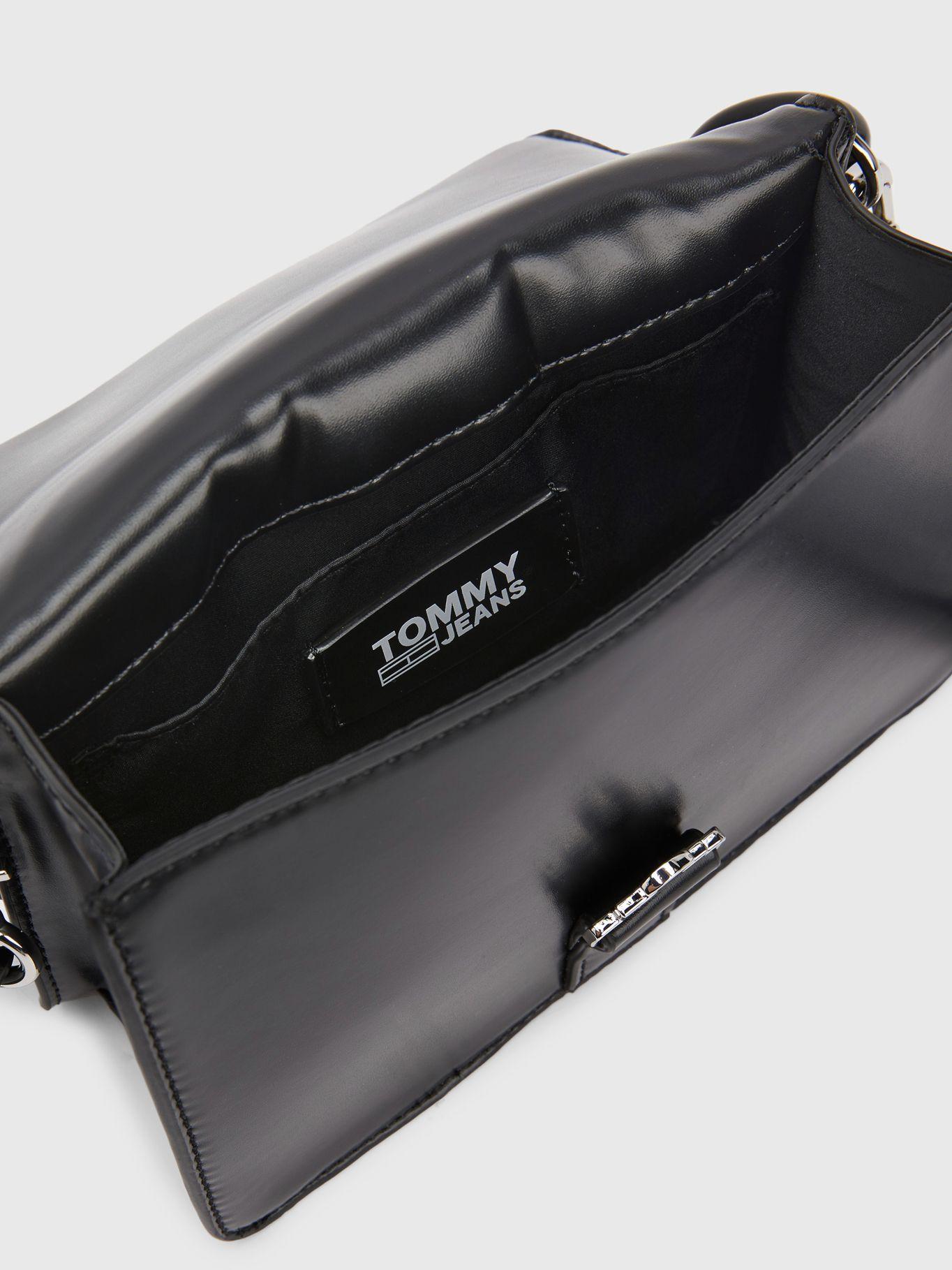 Bandolera Con Asa De Cadena Negro Tommy Hilfiger-4