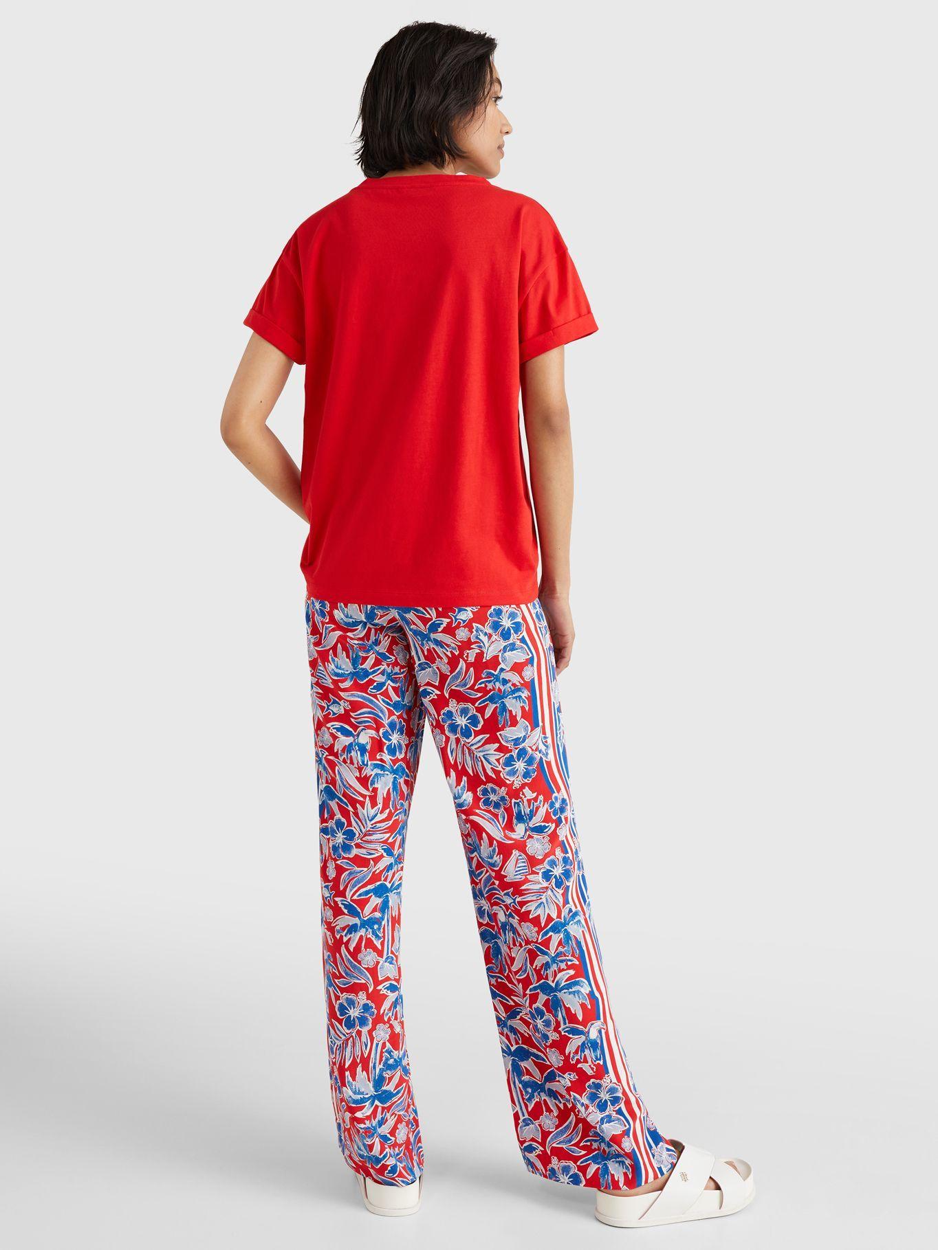 Polera Relaxed Con Logo Script Rojo Tommy Hilfiger-1