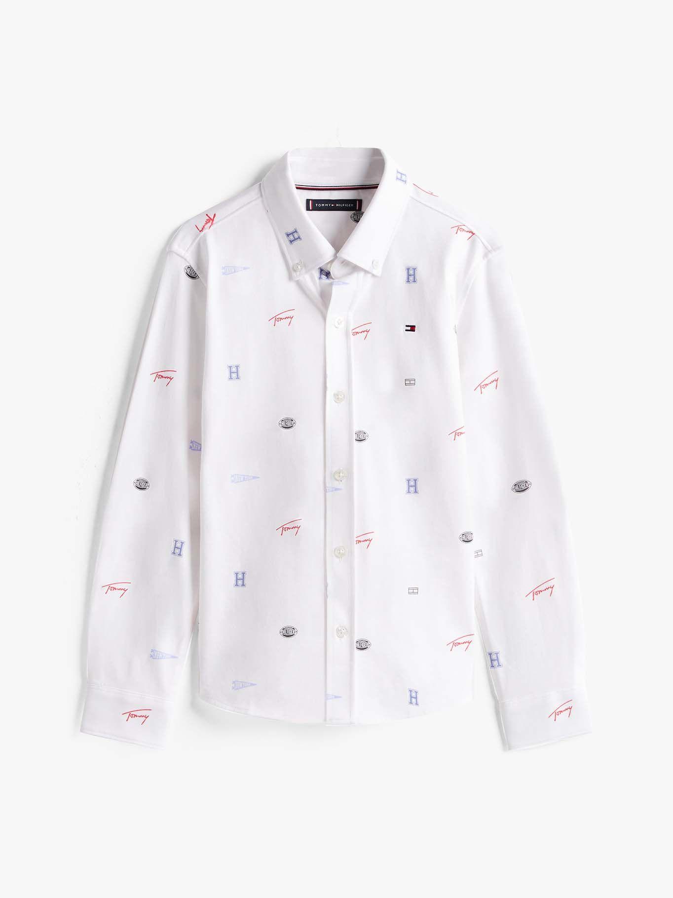 Camisa Varsity De Niño Blanco Tommy Hilfiger-4