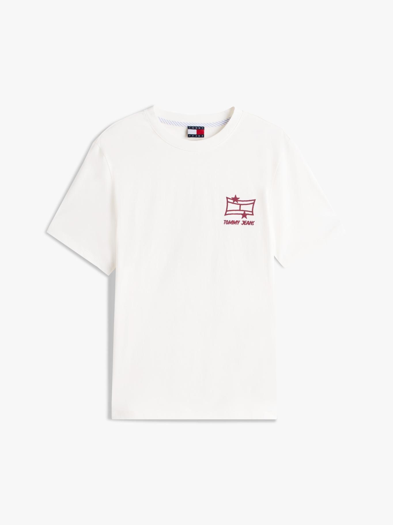 Polera Con Logo Gráfico Relaxed Fit Tommy Jeans Blanco-4