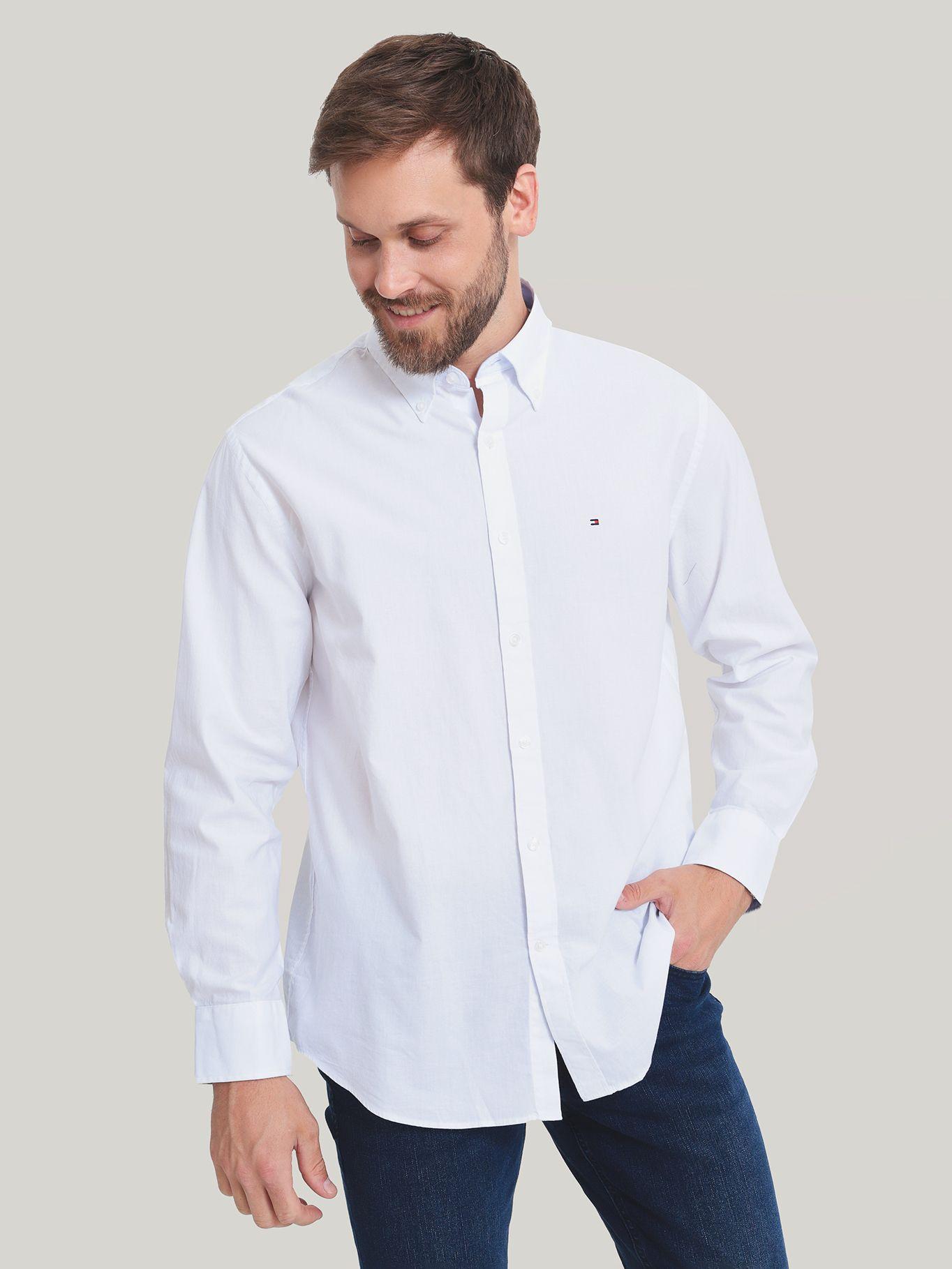 Camisa De Vestir Classic Con Logo Blanco Tommy Hilfiger-0
