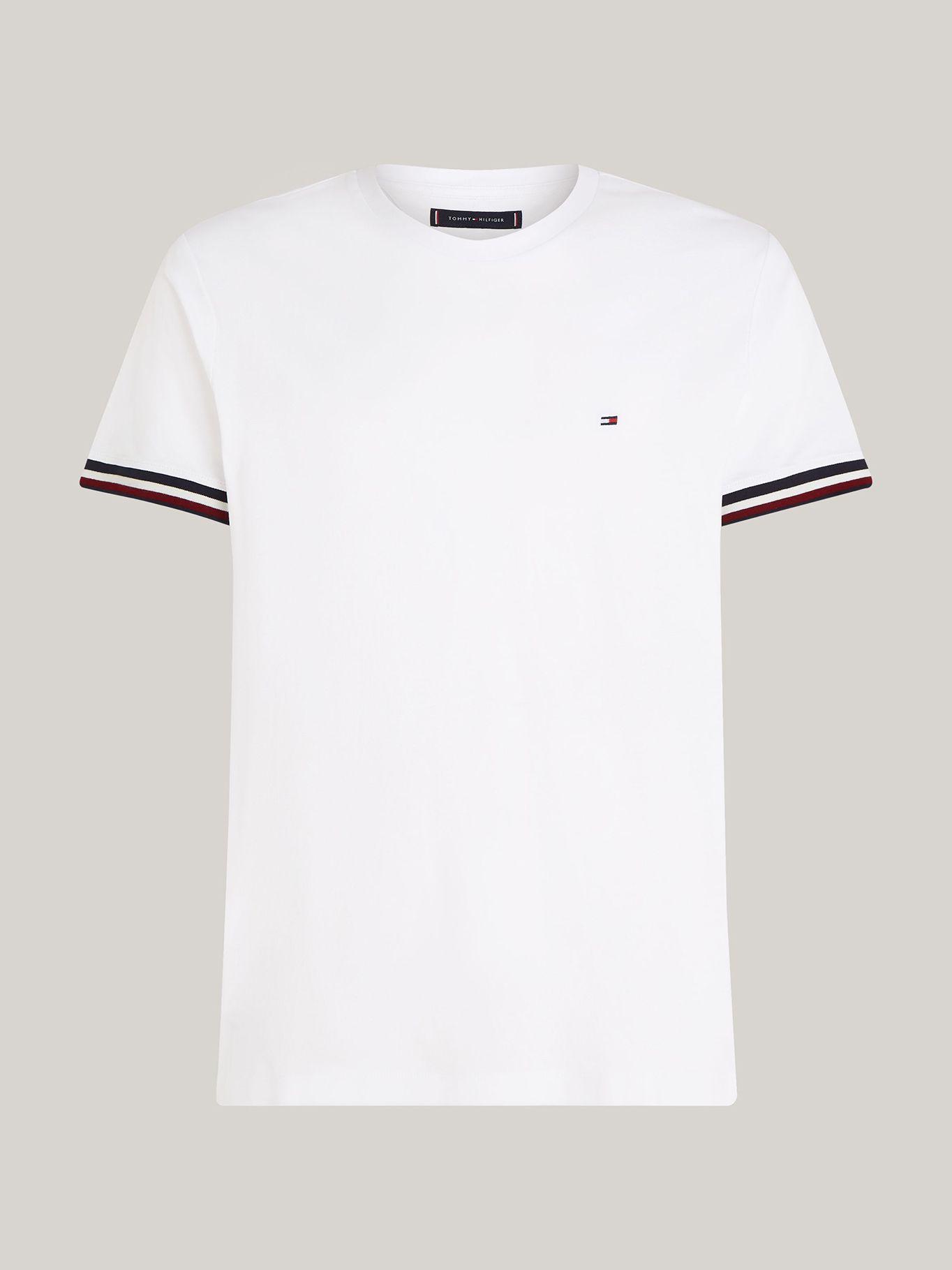 Polera Global Stripe De Piqué Blanco Tommy Hilfiger-4