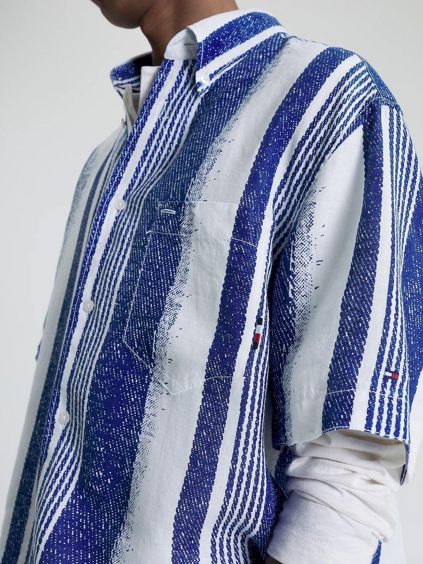 Camisa De Rayas Verticales Azul Tommy Hilfiger-2