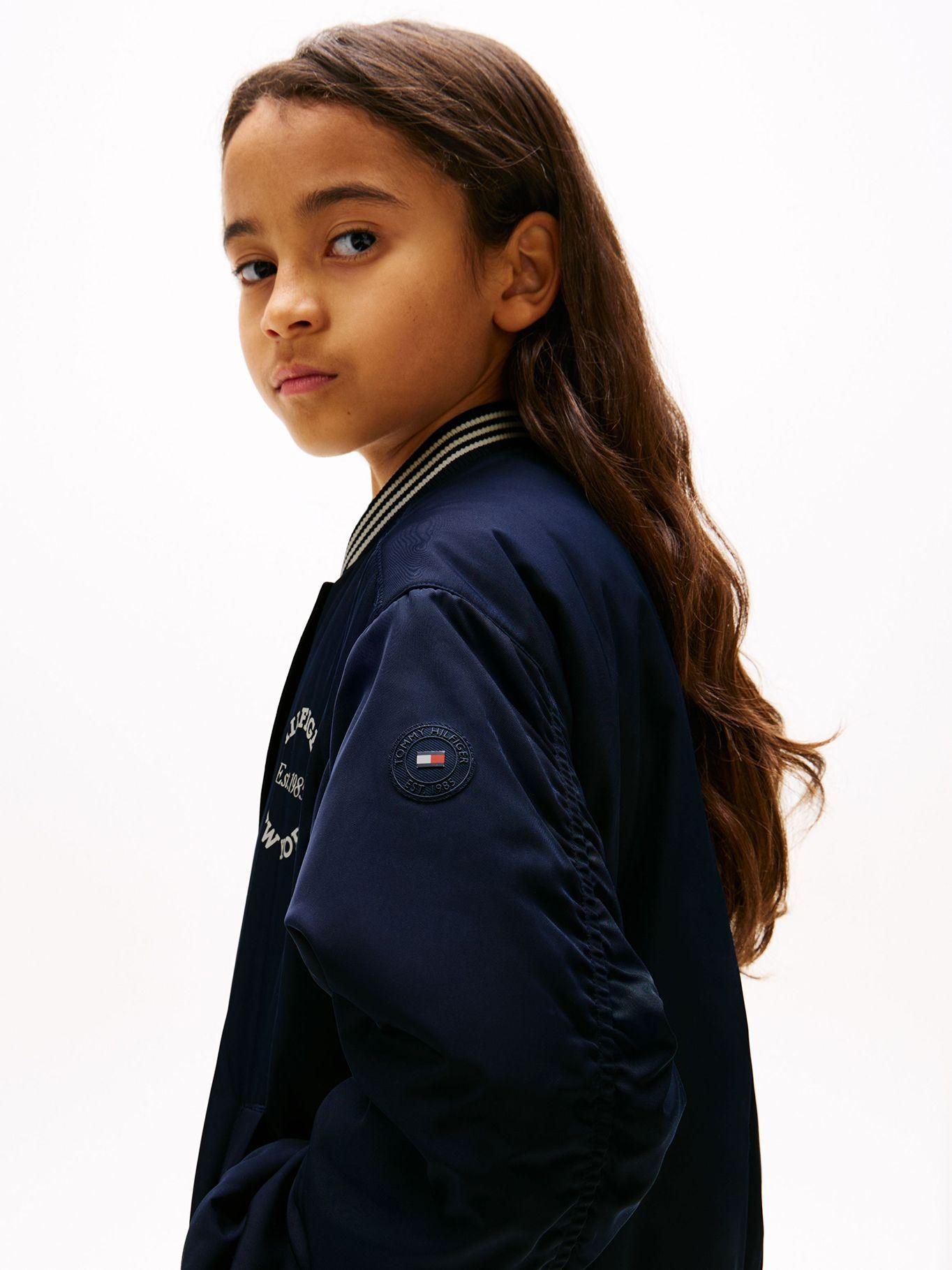 Chaqueta Bomber Varsity De Satén Azul Tommy Hilfiger-3