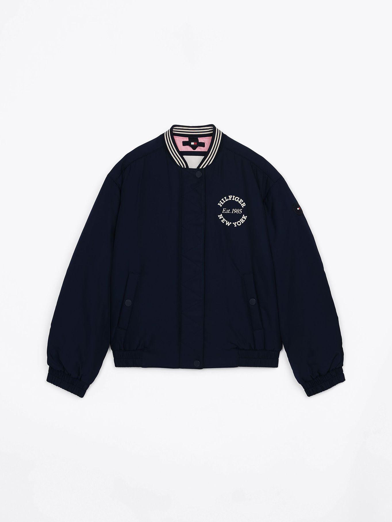 Chaqueta Bomber Varsity De Satén Azul Tommy Hilfiger-4