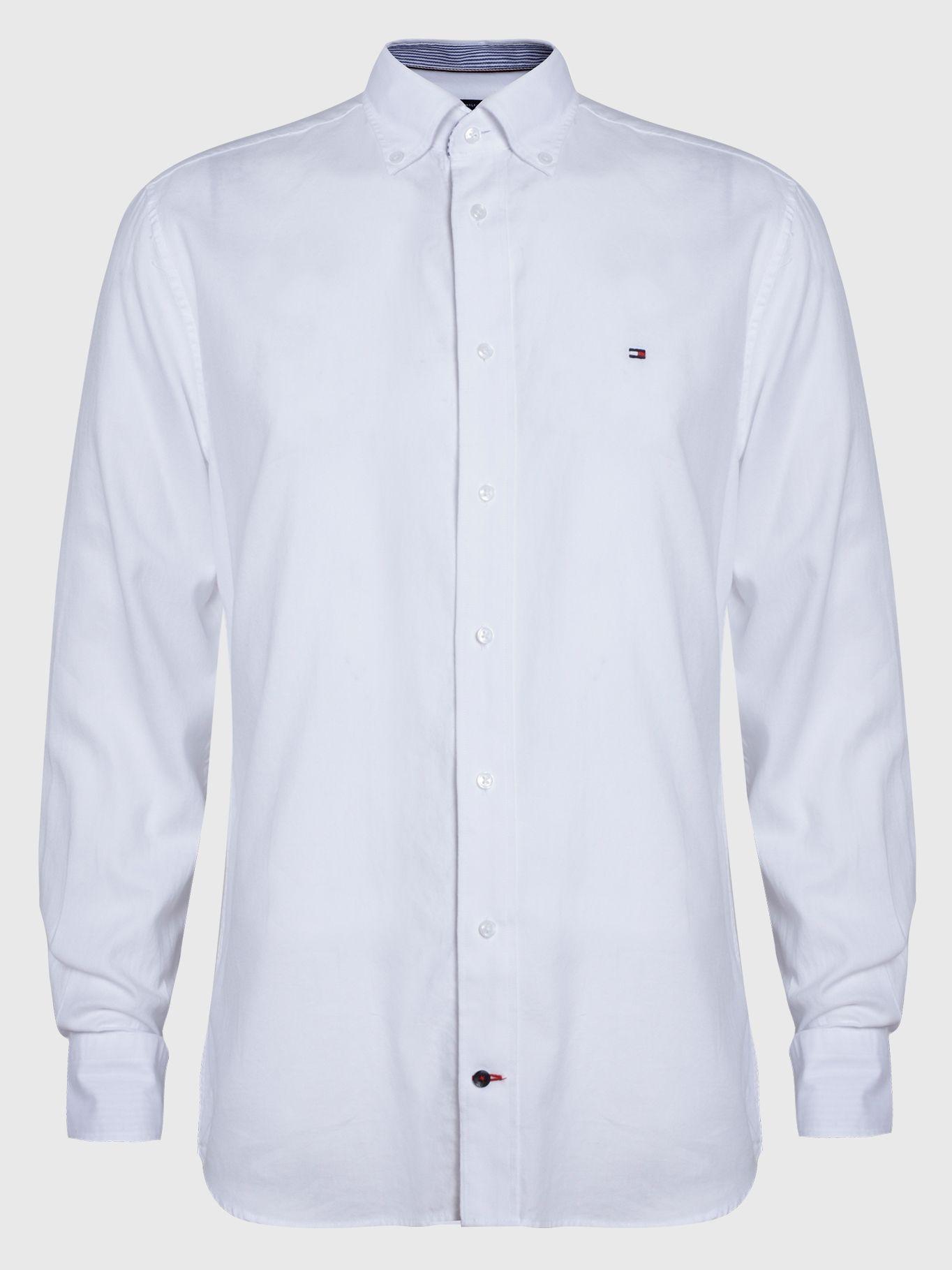 Camisa Solid Oxford Con Logo Blanco Tommy Hilfiger-0