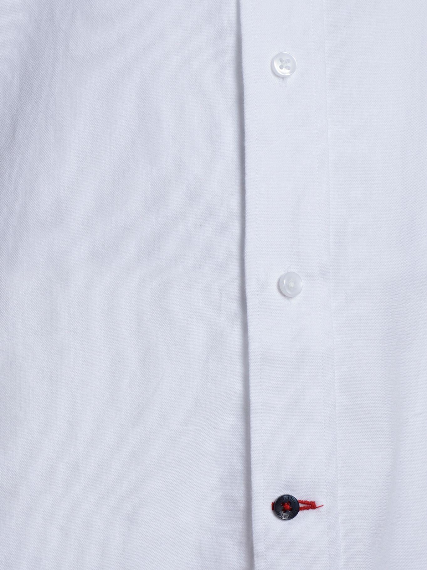 Camisa Solid Oxford Con Logo Blanco Tommy Hilfiger-3
