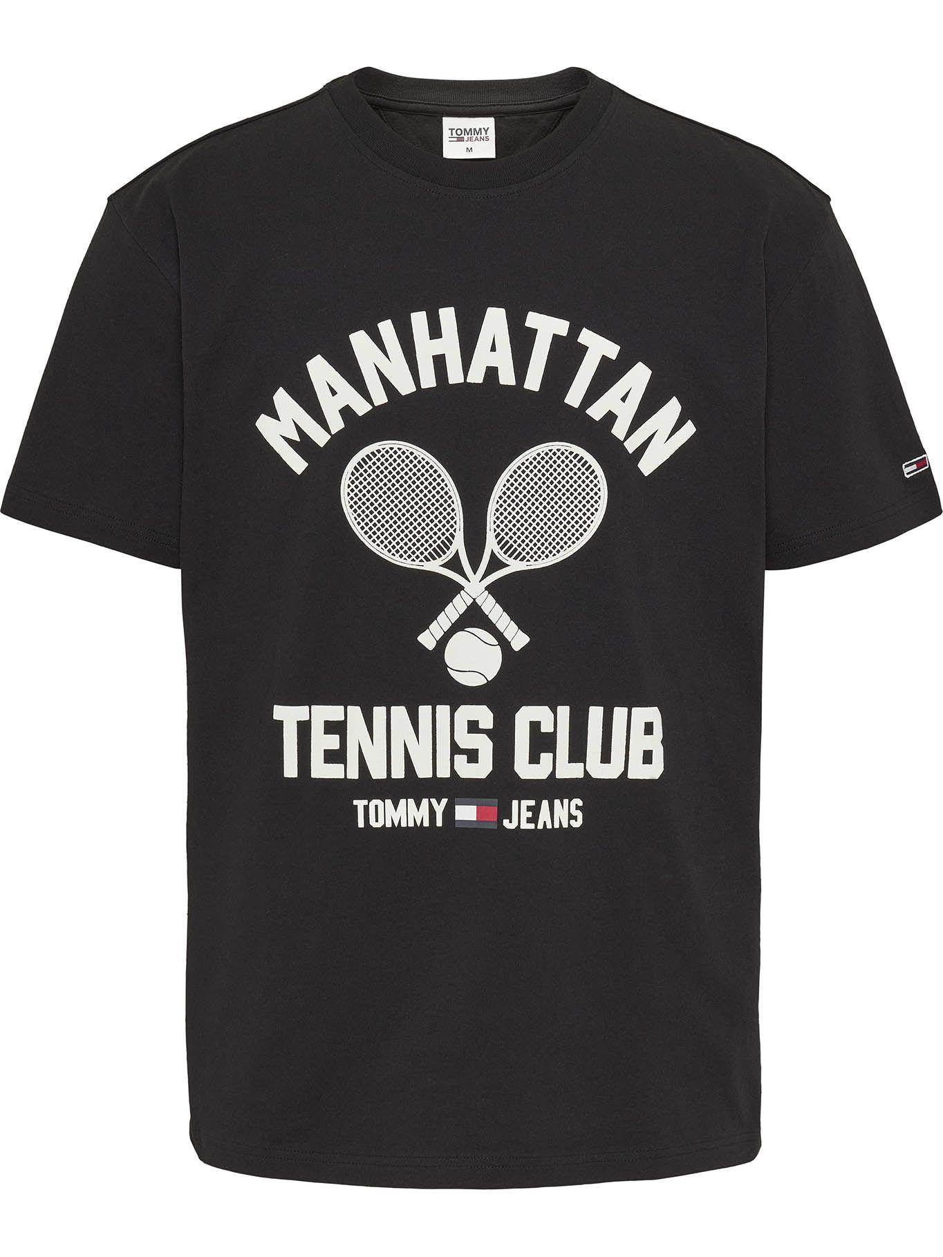 Polera Tennis Vintage Logo Negro Tommy Jeans-0