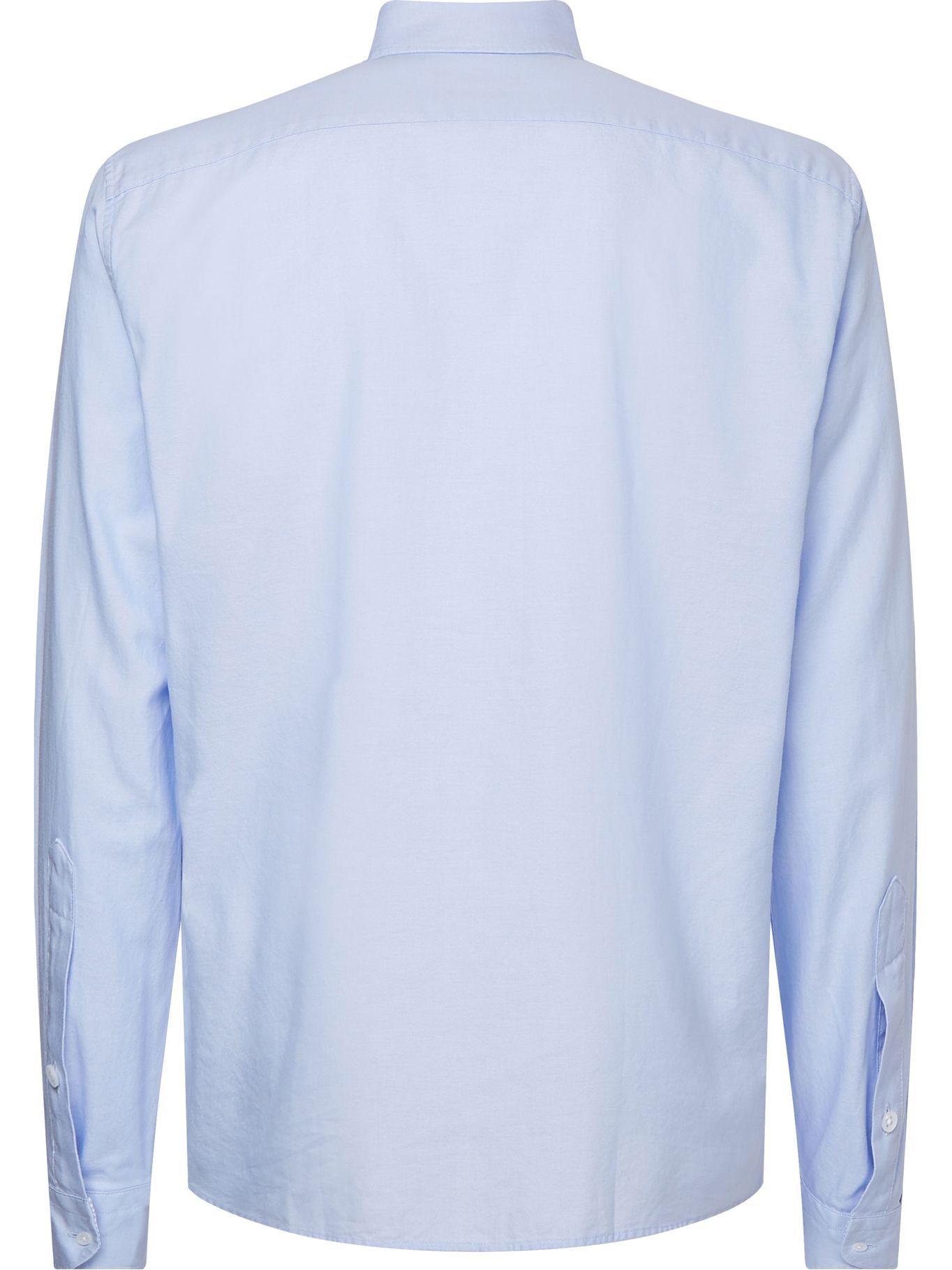 Camisa Solid Oxford Con Logo Celeste Tommy Hilfiger-1