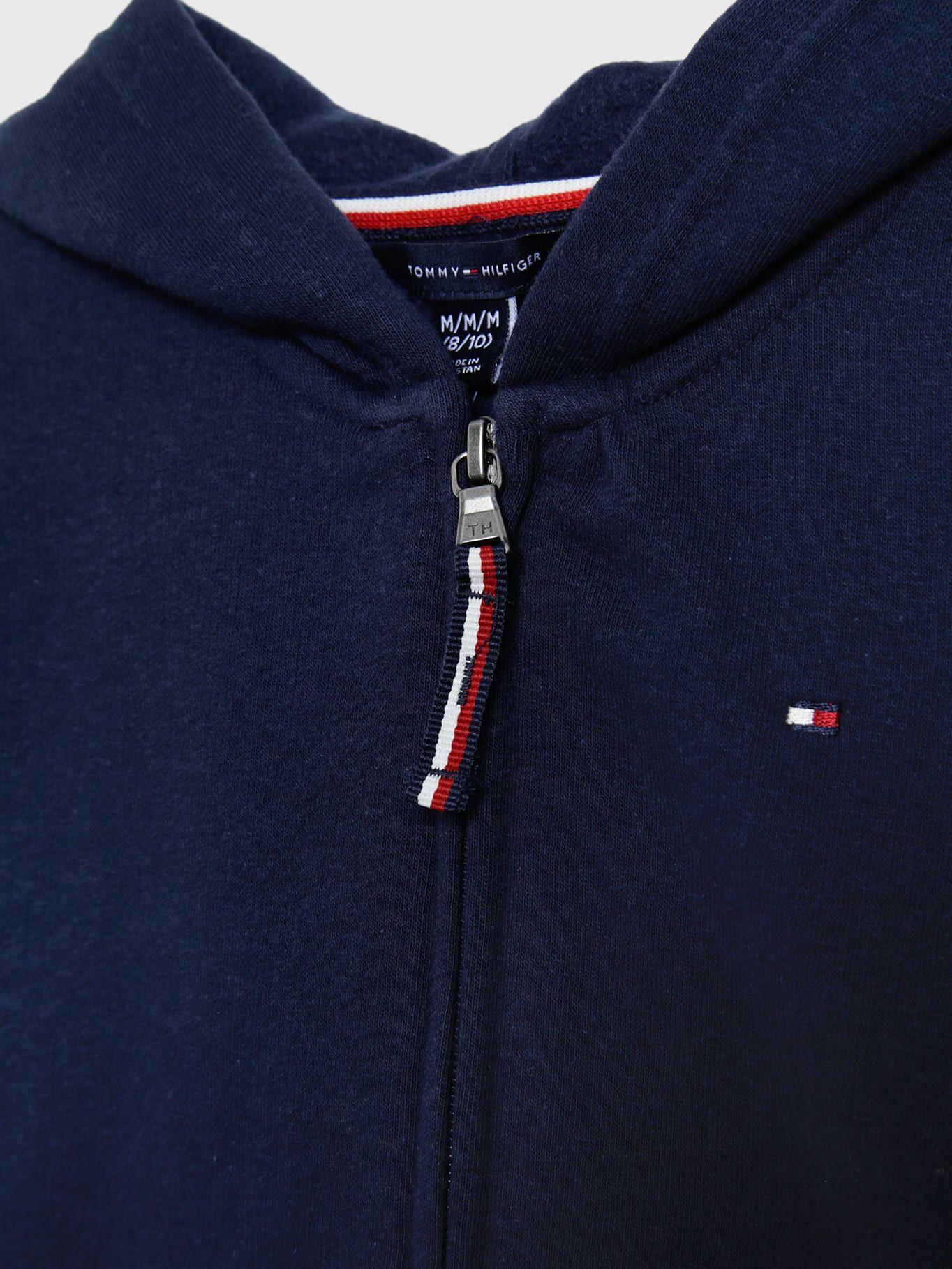 POLERÓN HOODIE POLAR Y CIERRE AZUL TOMMY HILFIGER-3