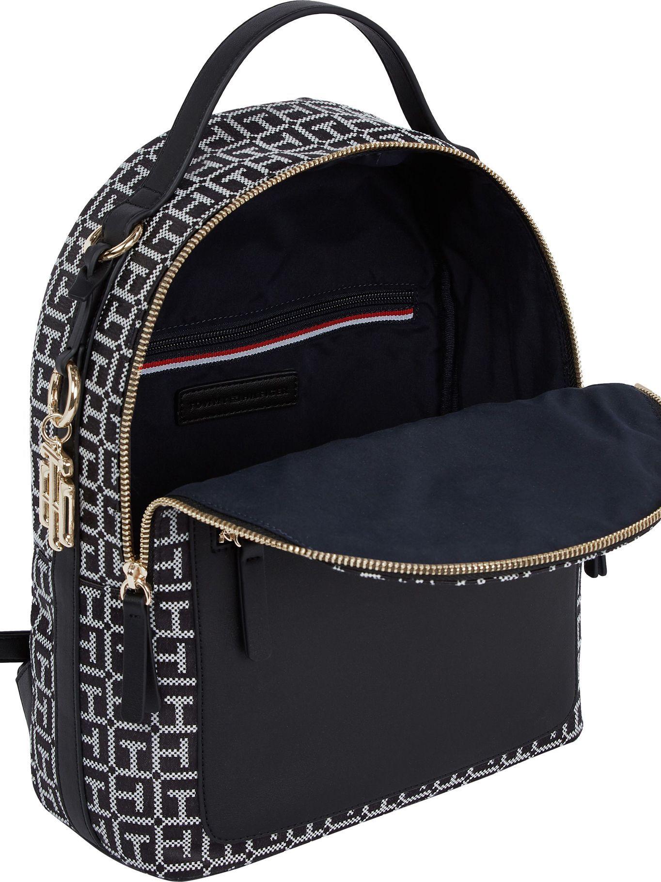 Mochila Monogram Print Th Logo Negro Tommy Hilfiger-2