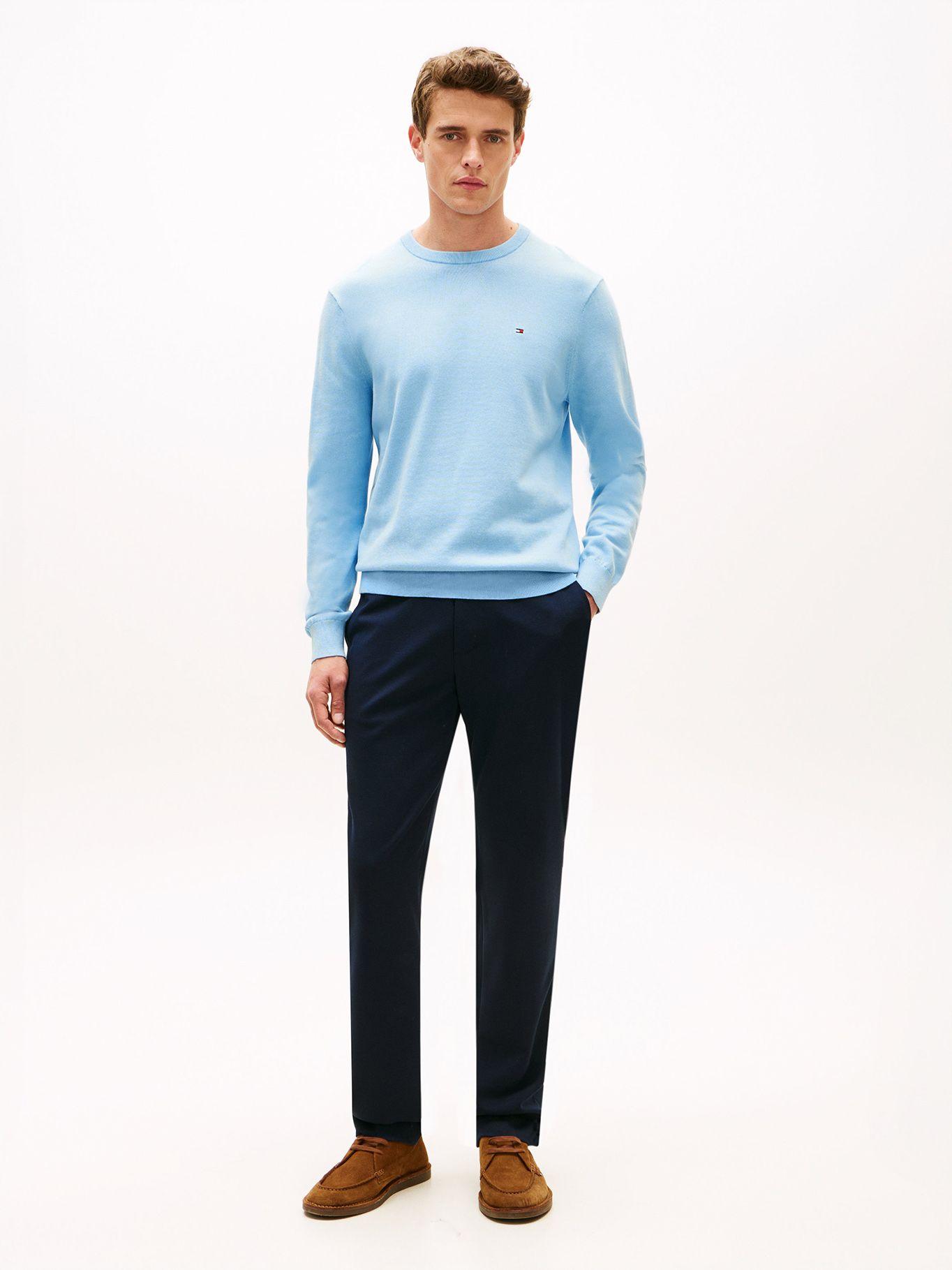 Sweater Essential C-Neck Tommy Hilfiger Celeste-1