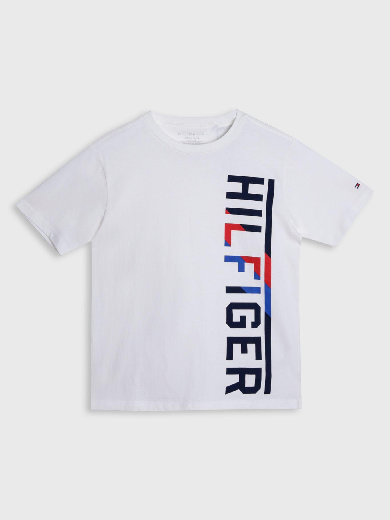 Polera De Niño Con Logo Bicolor Blanco Tommy Hilfiger-0