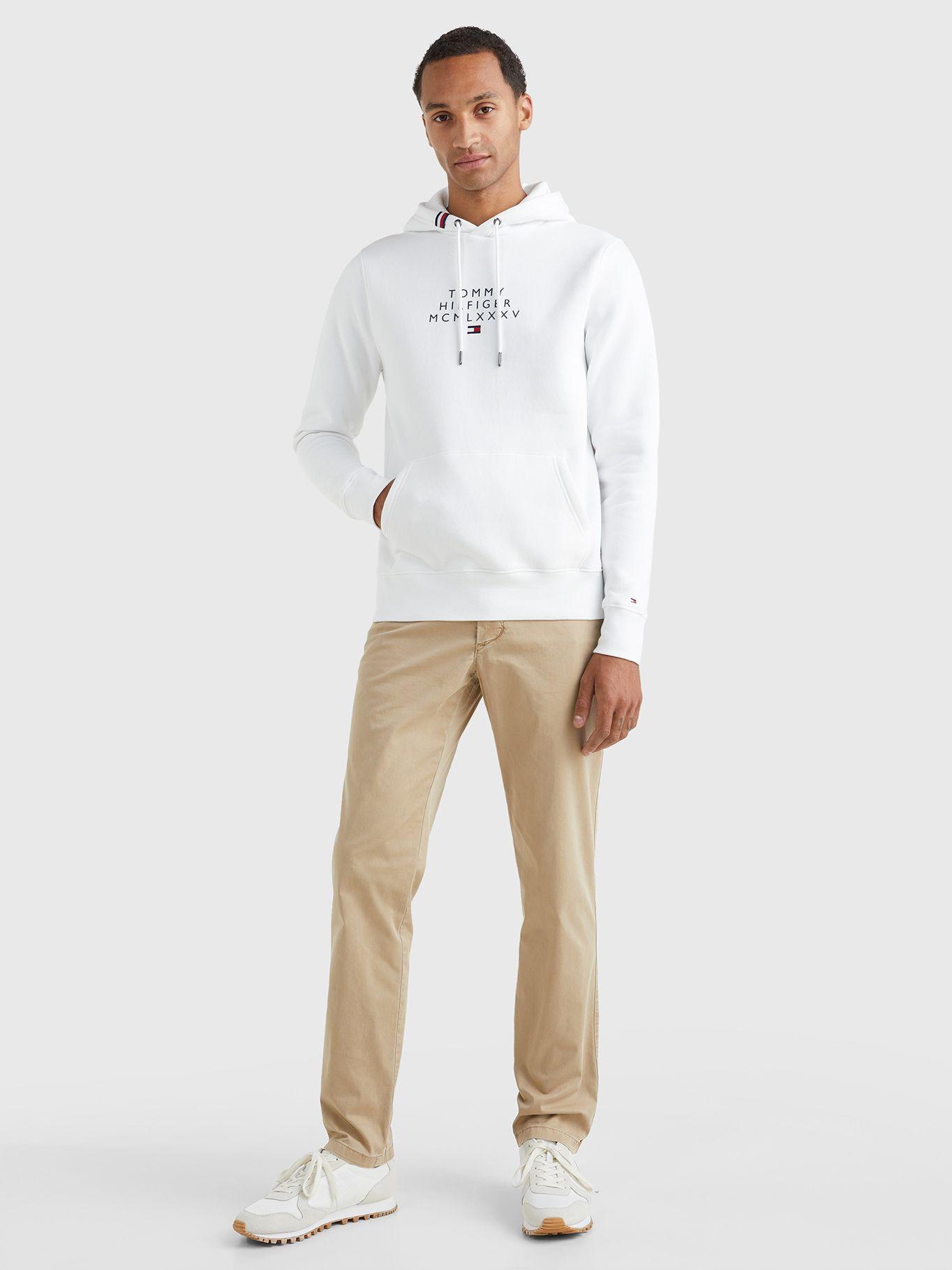 Polerón Hoodie Graphic Center Logo Blanco Tommy Hilfiger-1