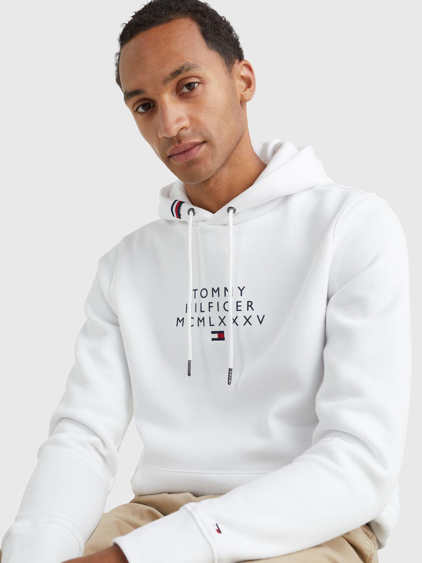 Polerón Hoodie Graphic Center Logo Blanco Tommy Hilfiger-3