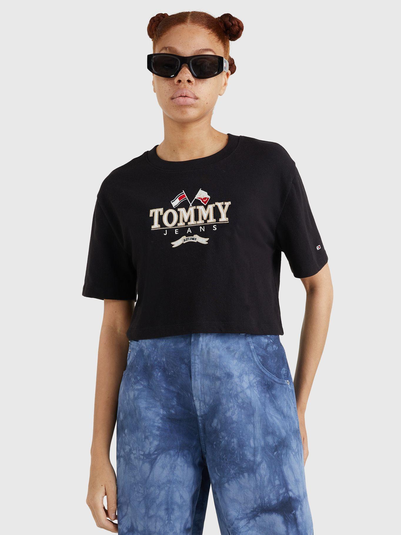 Polera Modern Super Cropped Negro Tommy Hilfiger-0