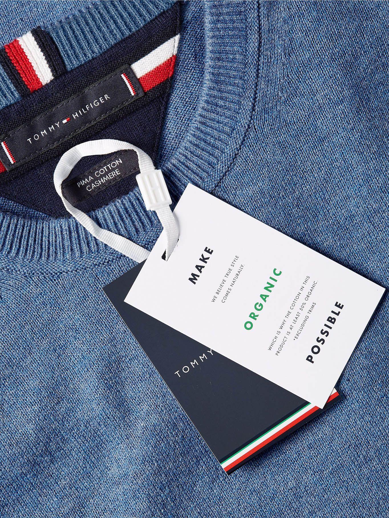 Sweater Pima Cashmere C-Neck Azul Tommy Hilfiger-4