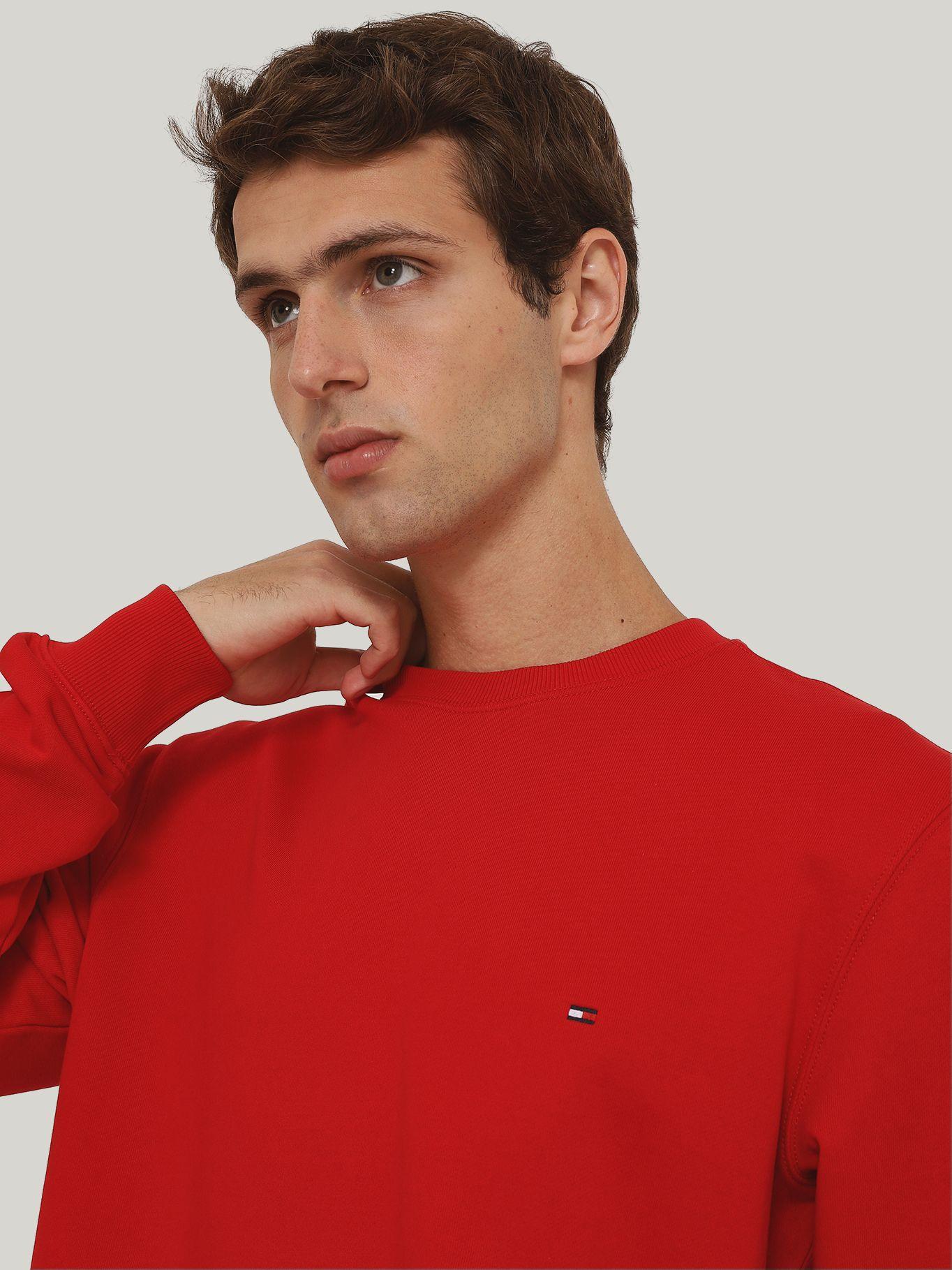Polerón Solid Con Cuello Redondo Rojo Tommy Hilfiger-3