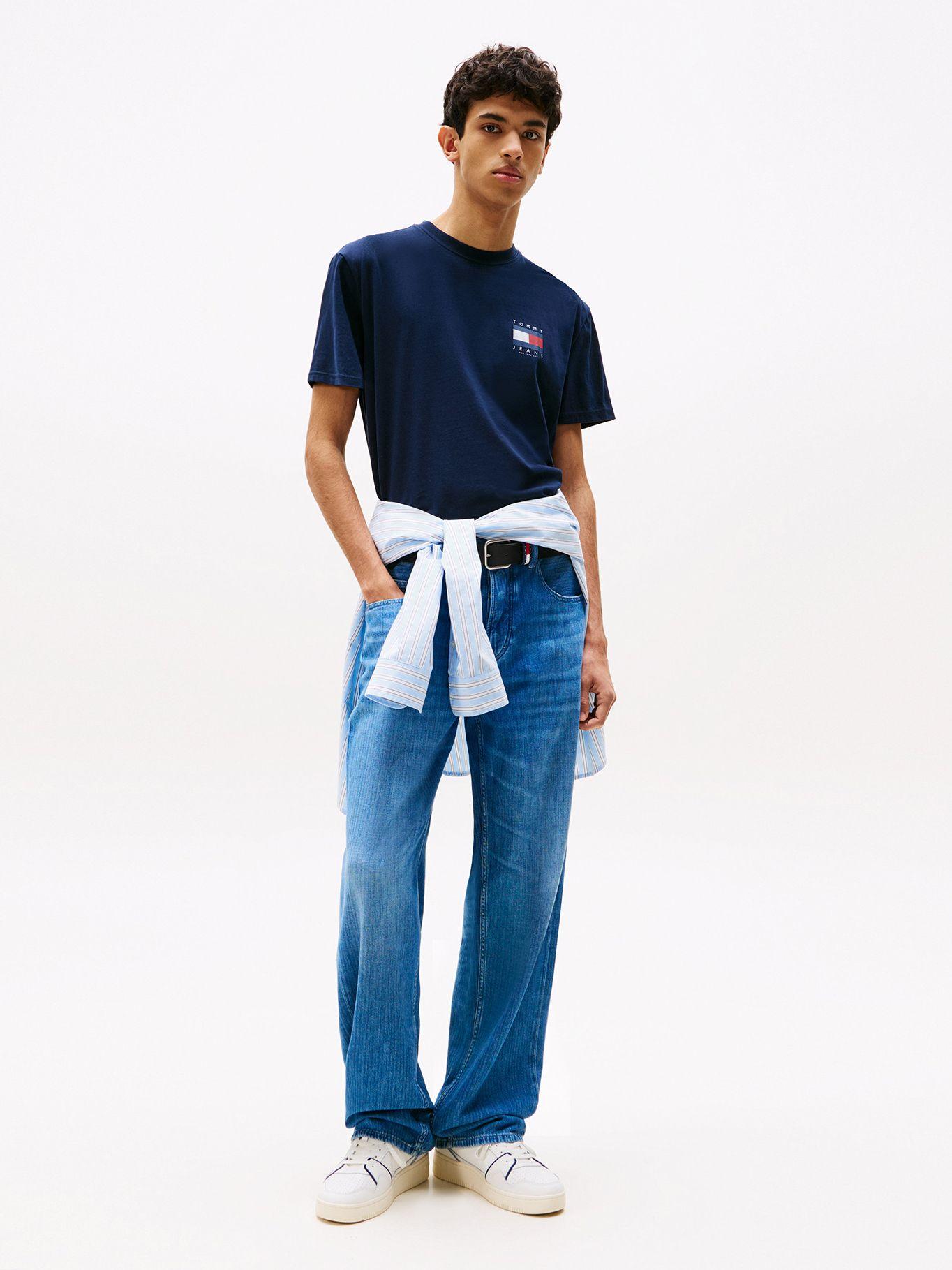 Polera Flag Graphic Backprint Azul C1G Tommy Jeans-1