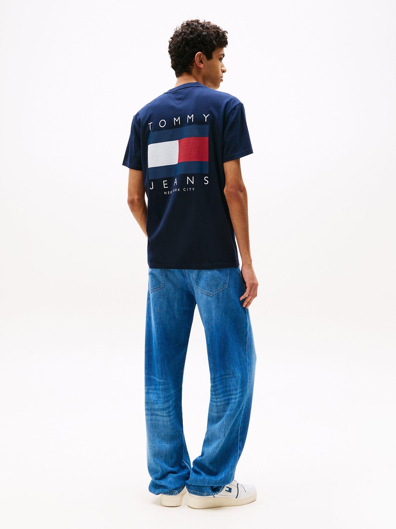 Polera Flag Graphic Backprint Azul C1G Tommy Jeans-2