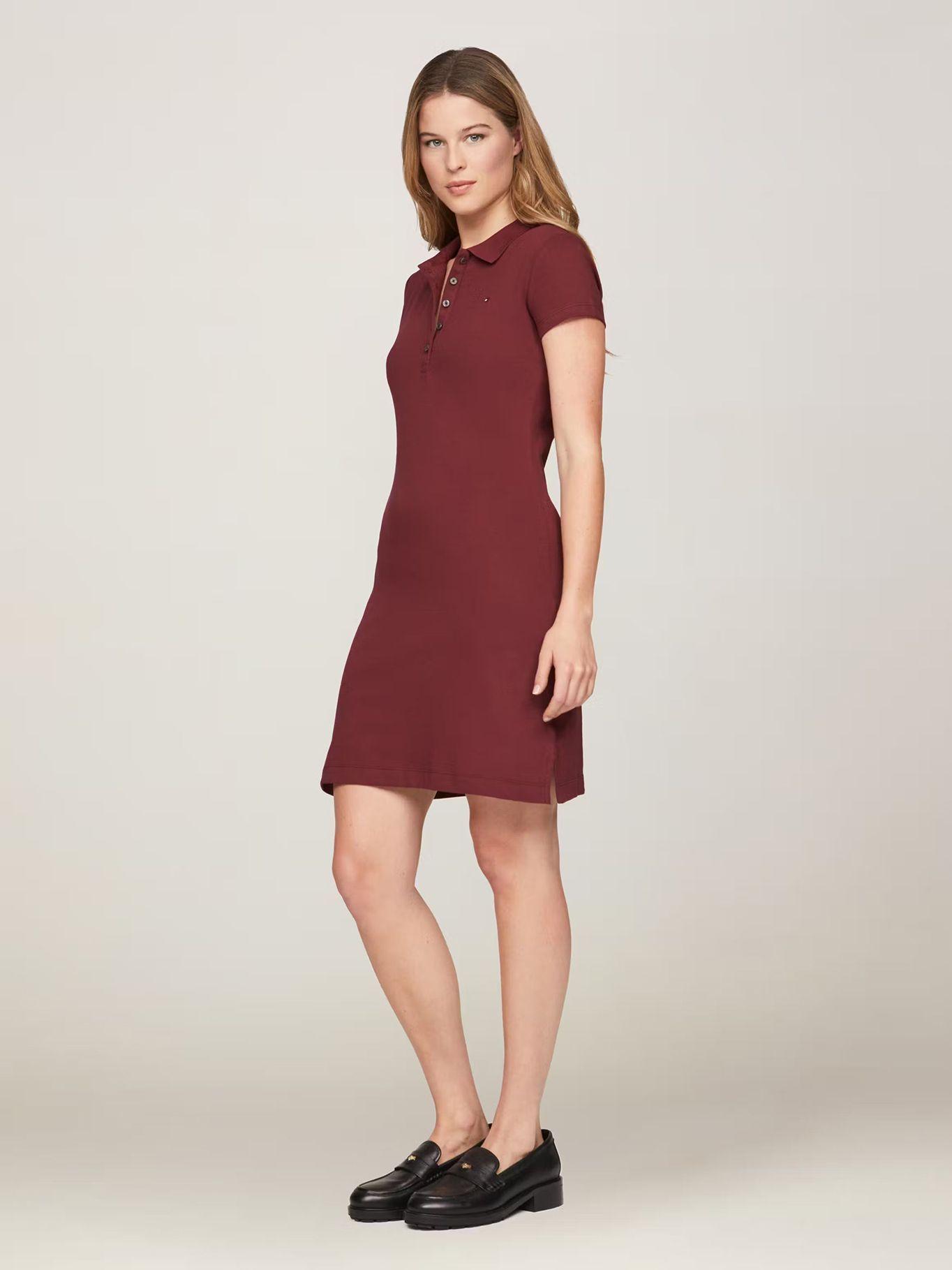 Vestido Polo Slim Fit Burdeo Tommy Hilfiger-1
