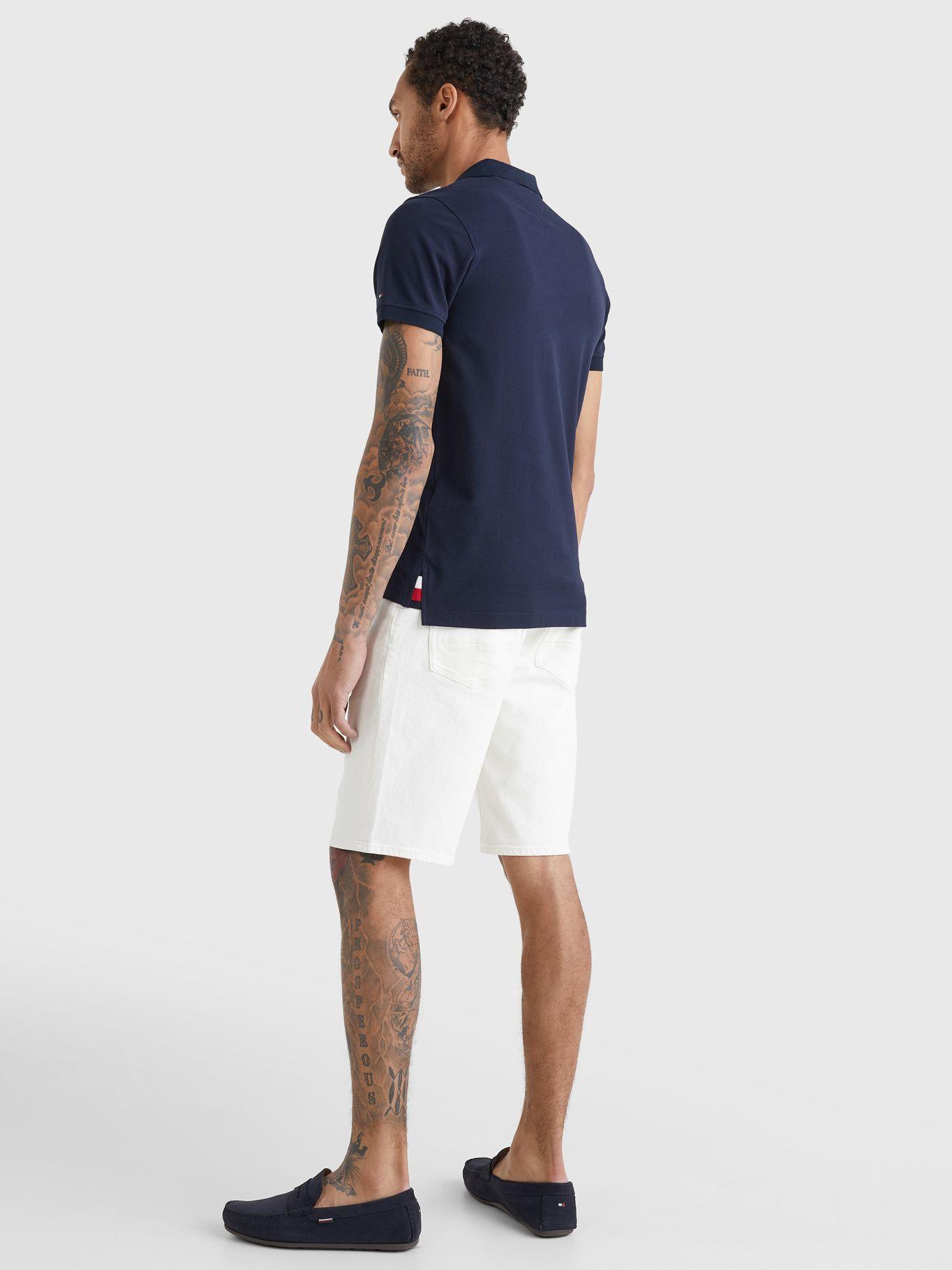 Polo Diseño Stripe El Cuello Slim Fit Azul Tommy Hilfiger-1