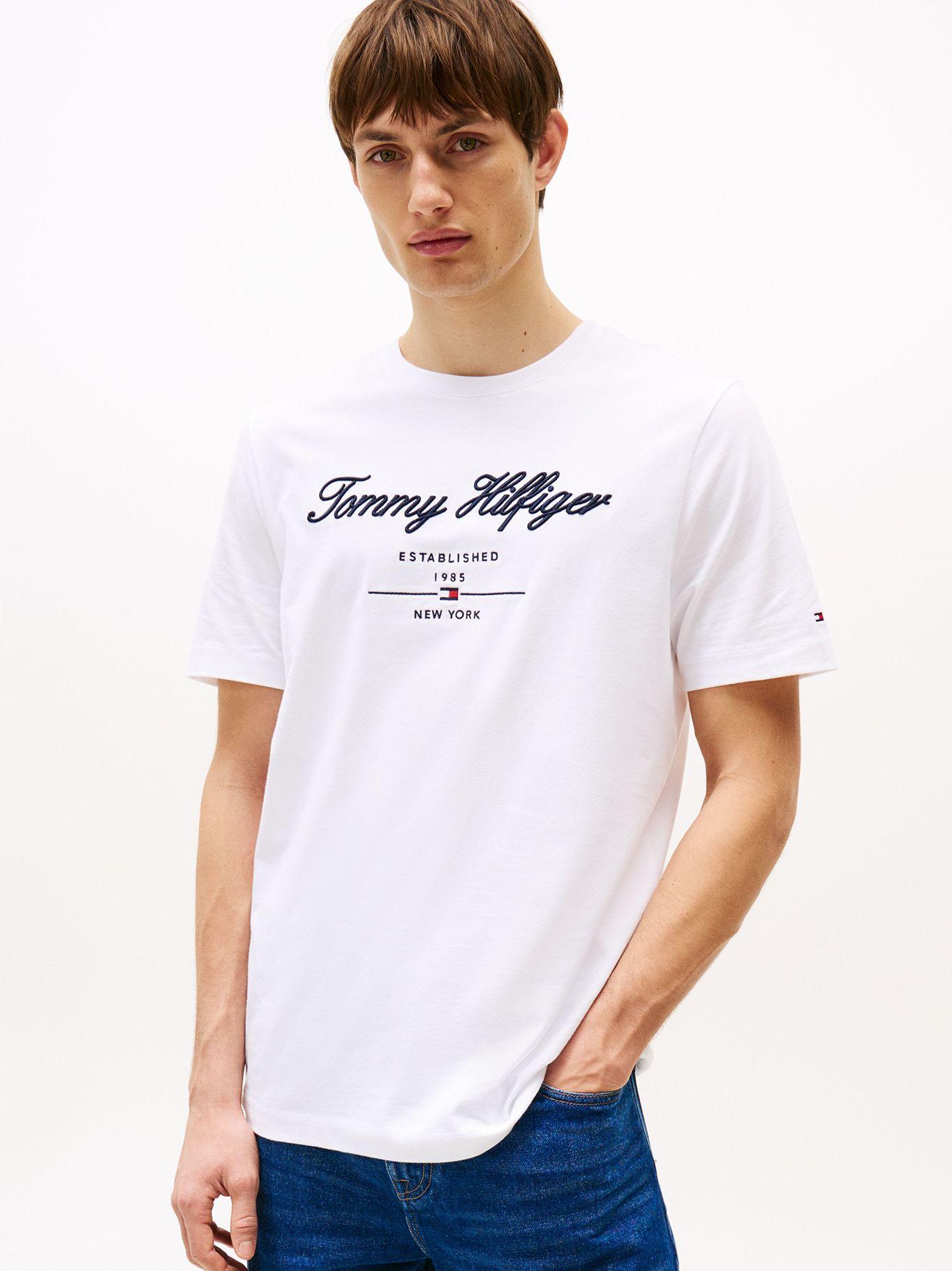 Polera Con Script Logo Blanco Tommy Hilfiger-0