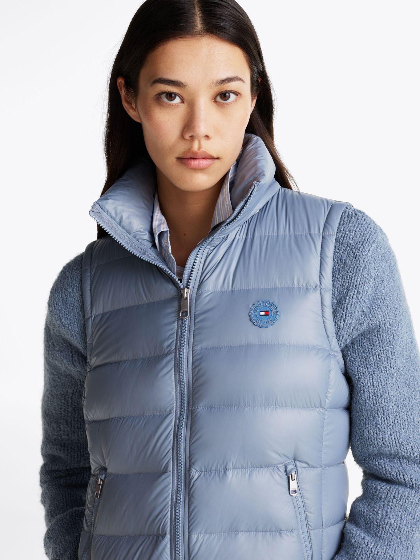 Parka Vest Repelente Al Agua Celeste Tommy Hilfiger-3
