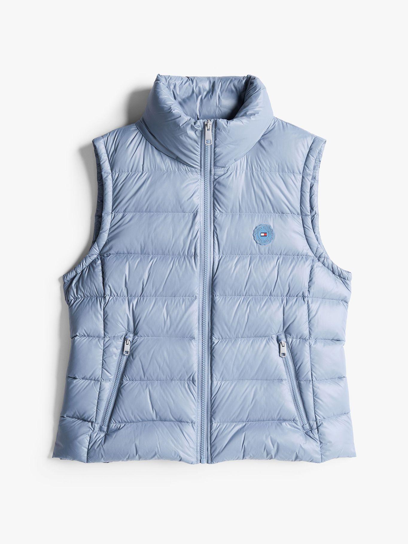 Parka Vest Repelente Al Agua Celeste Tommy Hilfiger-5