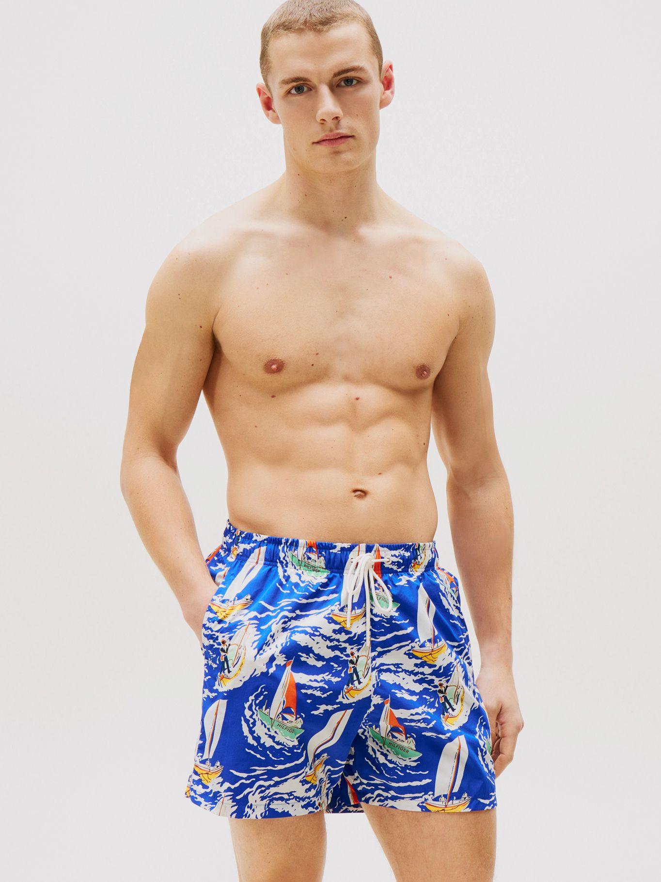 Traje De Baño Con Estampado Azul Tommy Hilfiger-0