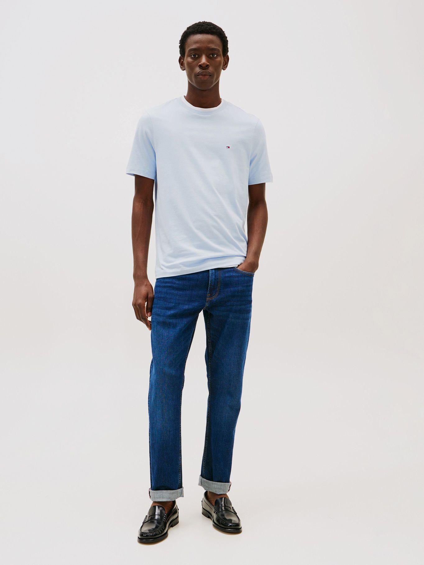 Polera Essential Cotton Regular Celeste Tommy Hilfiger-1