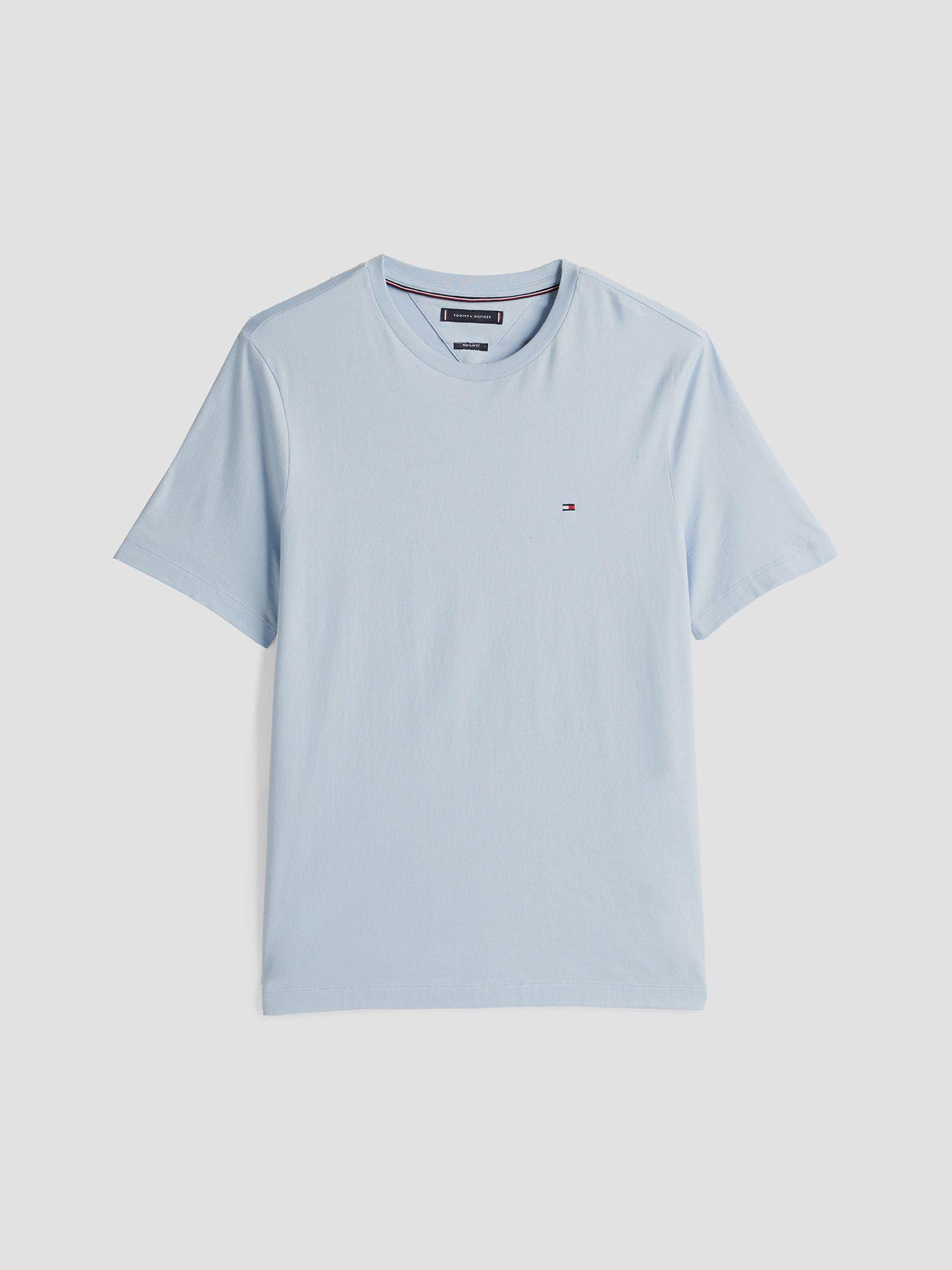 Polera Essential Cotton Regular Celeste Tommy Hilfiger-4