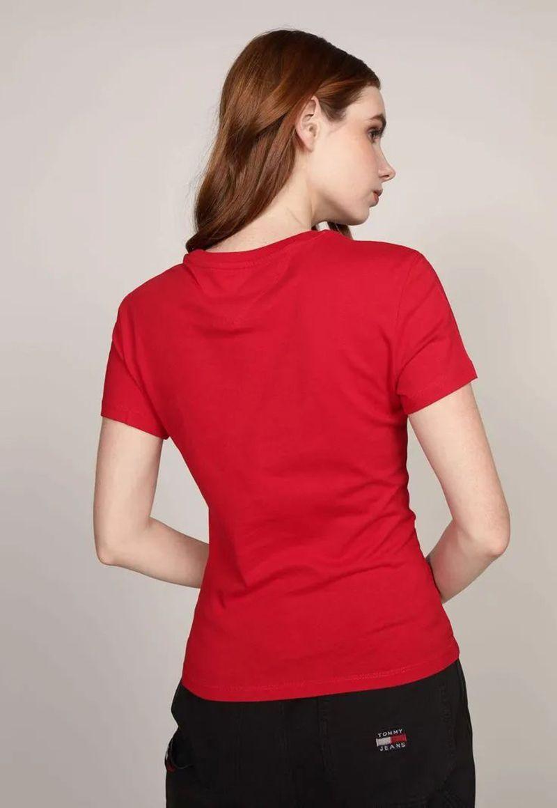 Polera Essential Logo Slim Fit Rojo Tommy Jeans-2
