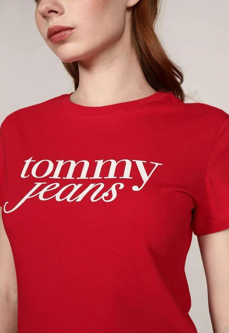 Polera Essential Logo Slim Fit Rojo Tommy Jeans-3