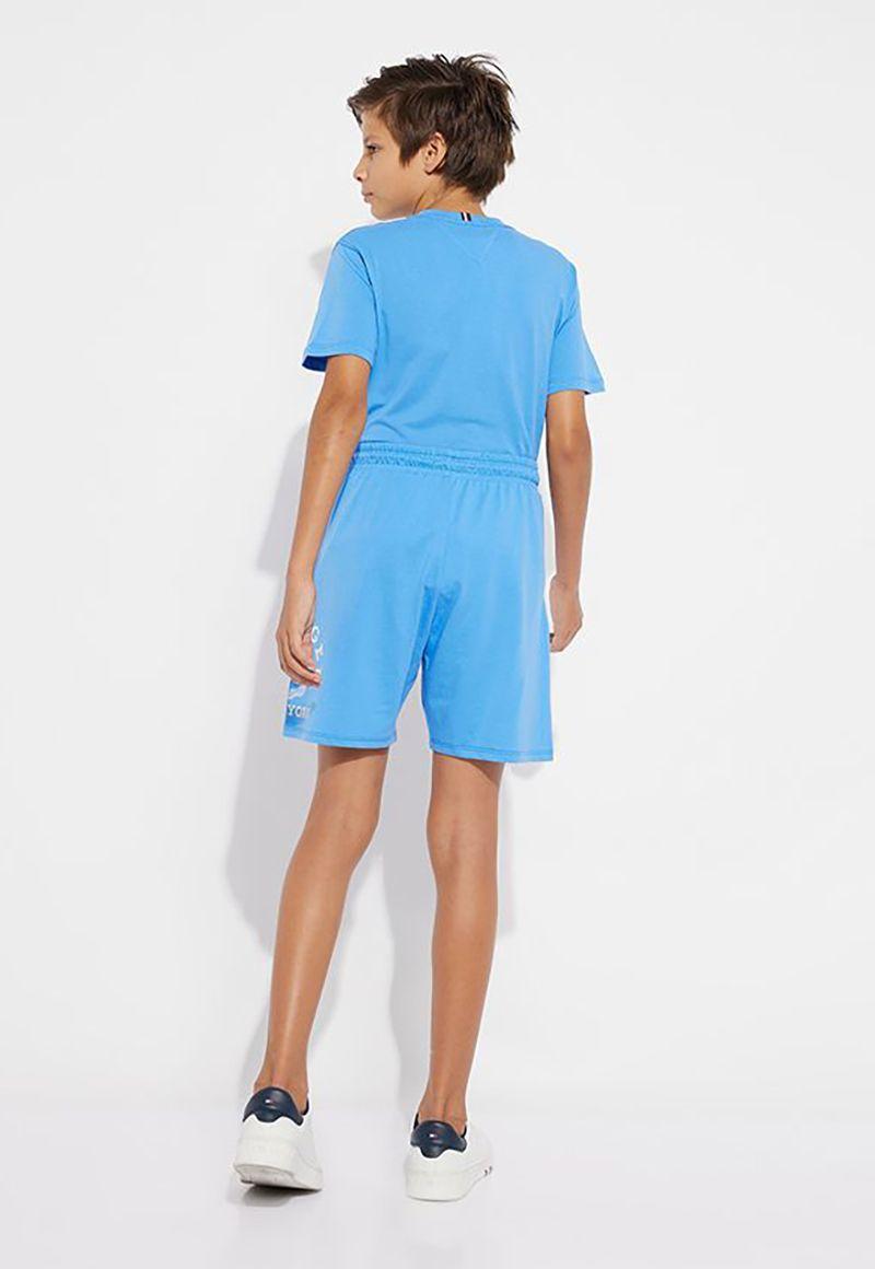 SHORT DE ALGODÓN LOGO CELESTE TOMMY HILFIGER-2