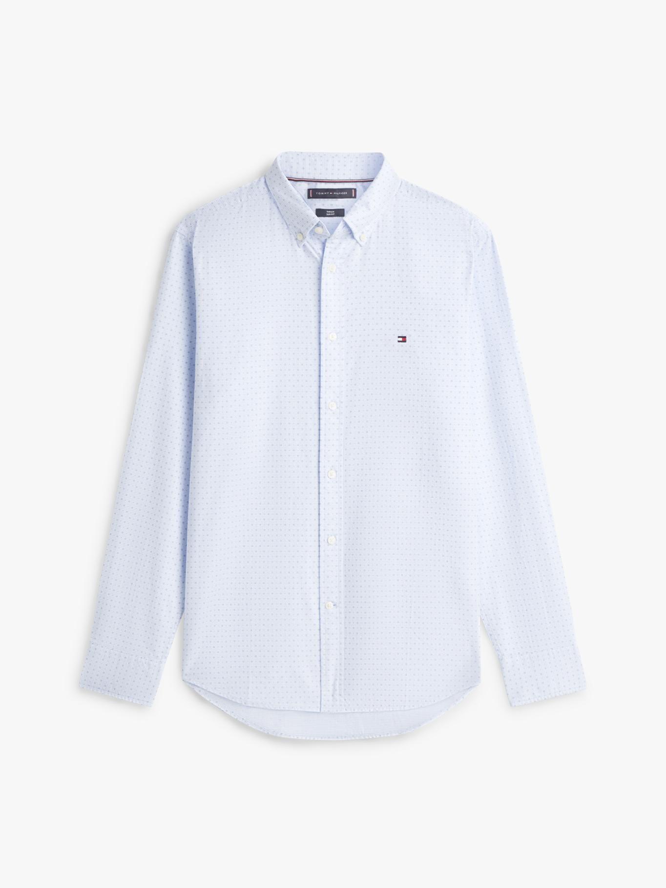 Camisa De Popelín Slim Fit Tommy Hilfiger Celeste-4