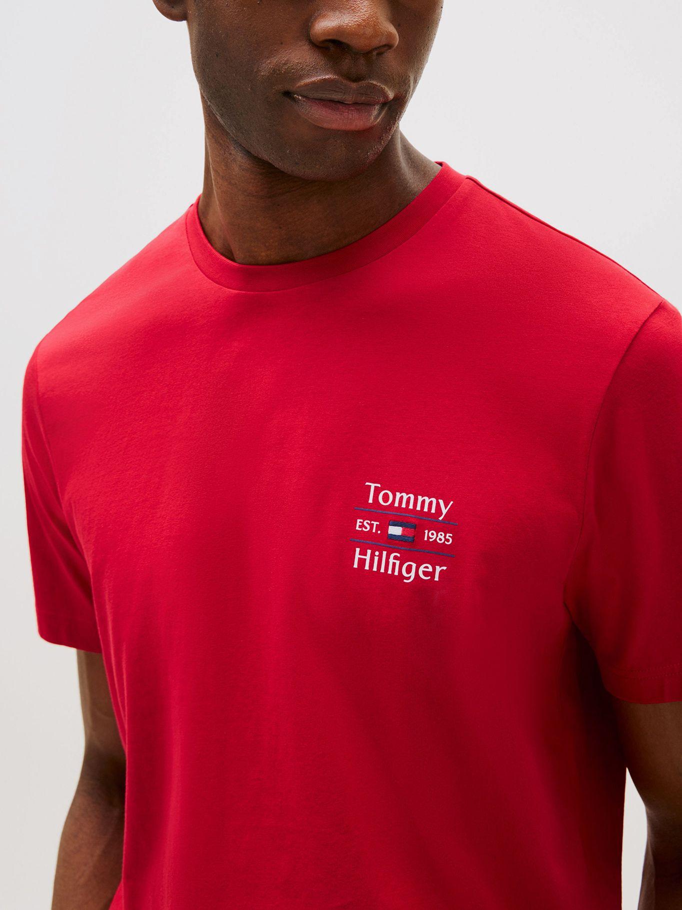 Polera Stack Con Logo Regular Fit Rojo Tommy Hilfiger-3