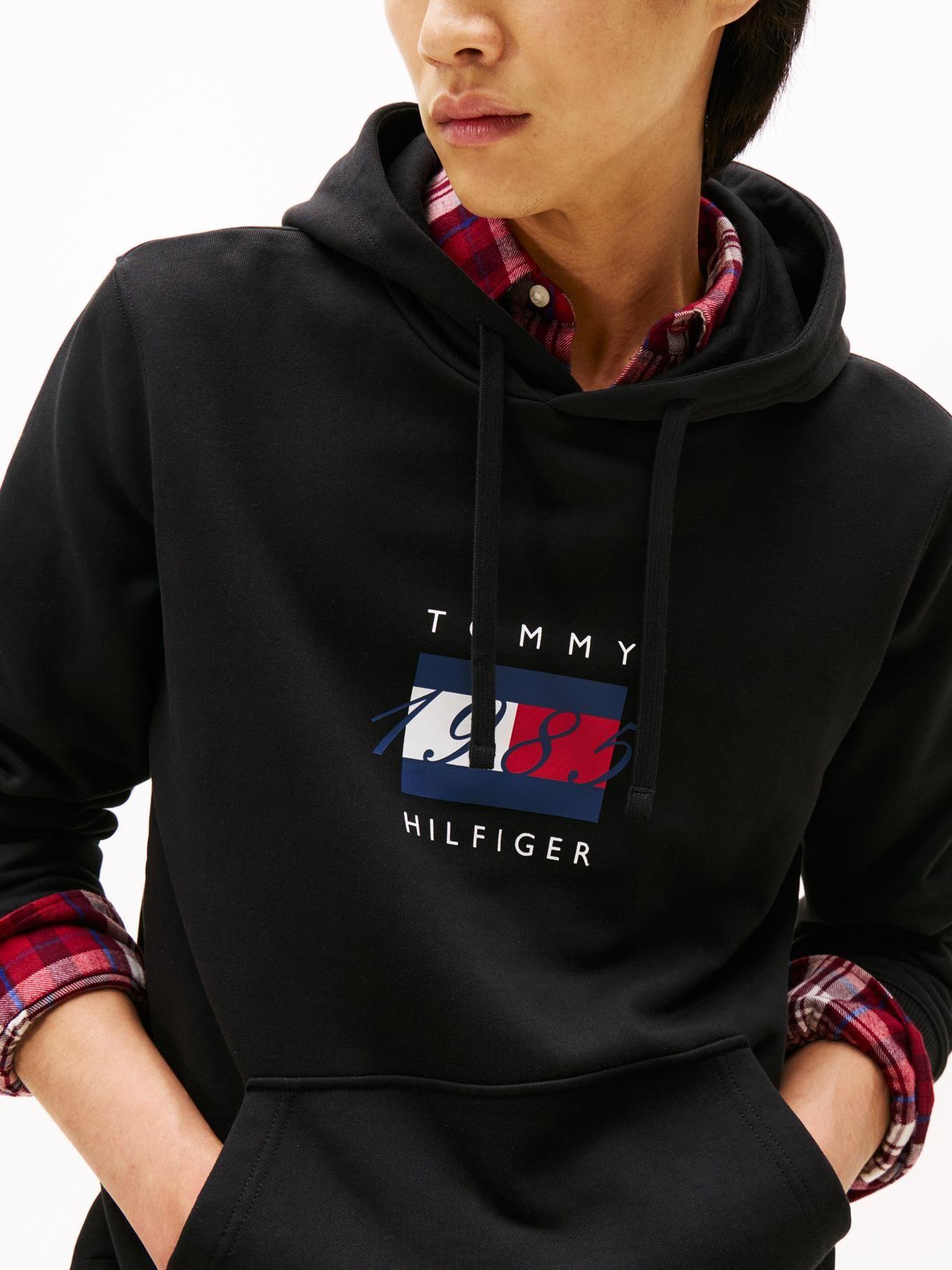 Polerón Hoodie Con Logo Gráfico Negro Tommy Hilfiger-3