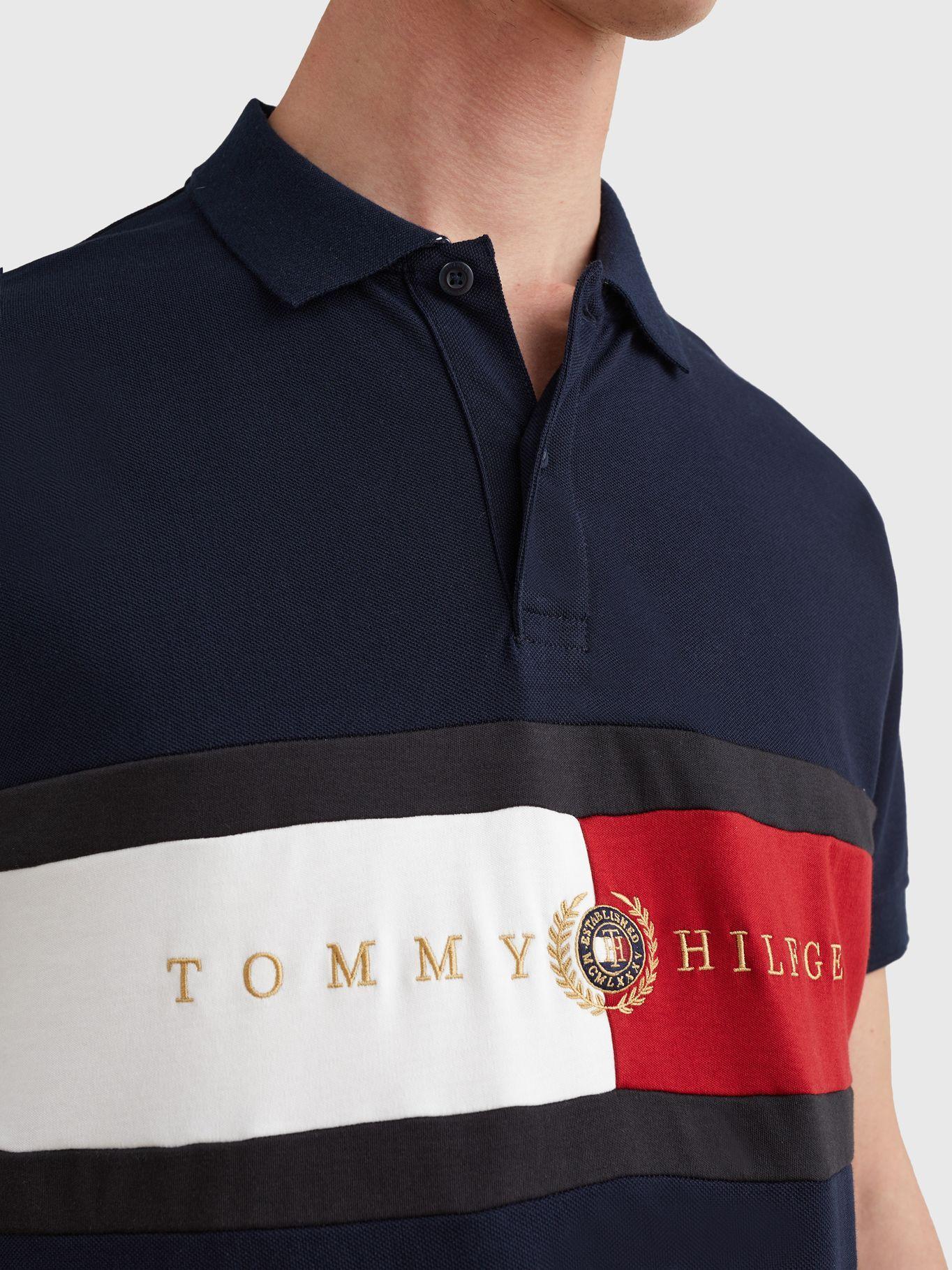 Polo Icon Logo Regular Fit Azul Tommy Hilfiger-2