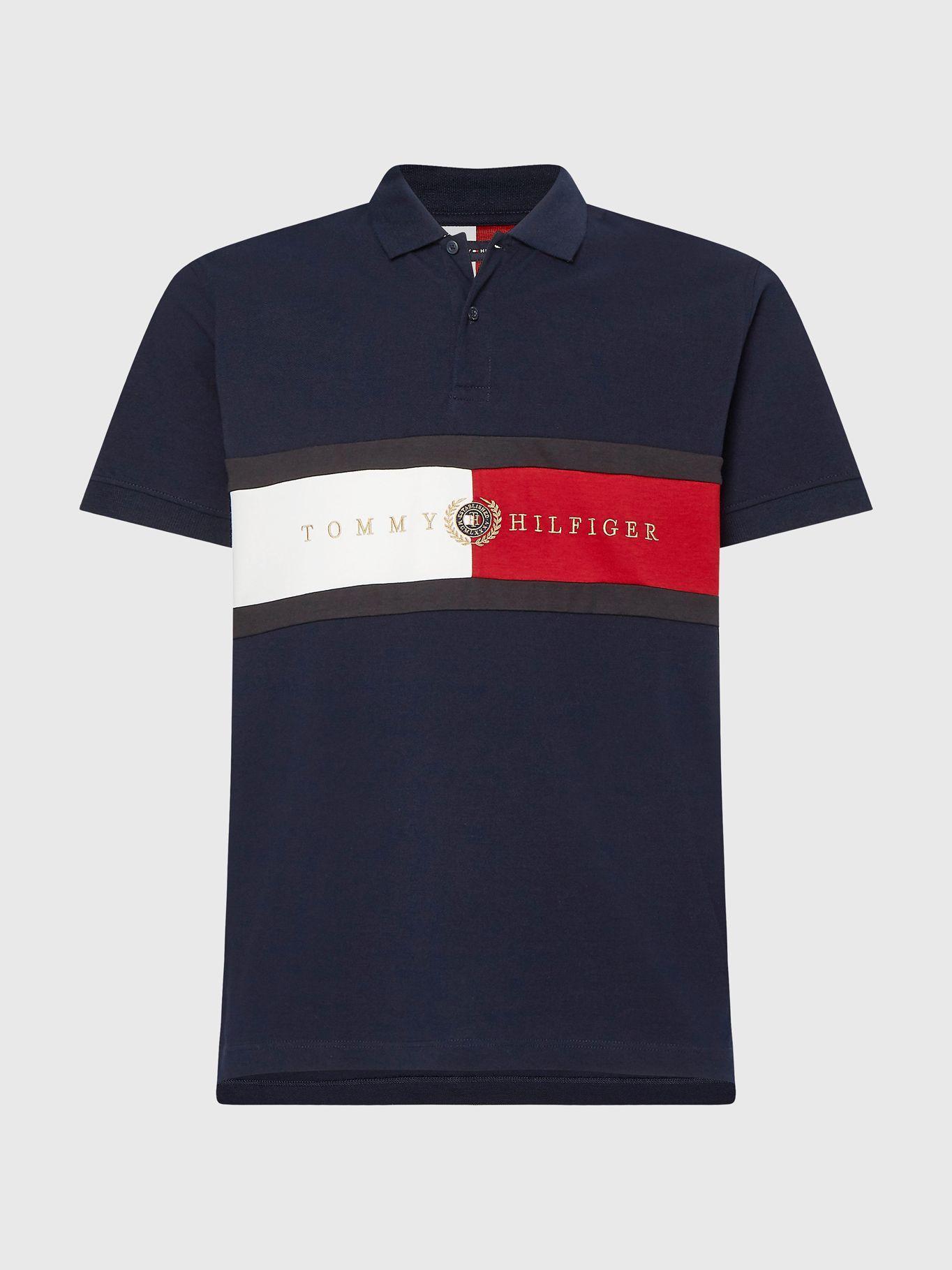 Polo Icon Logo Regular Fit Azul Tommy Hilfiger-4