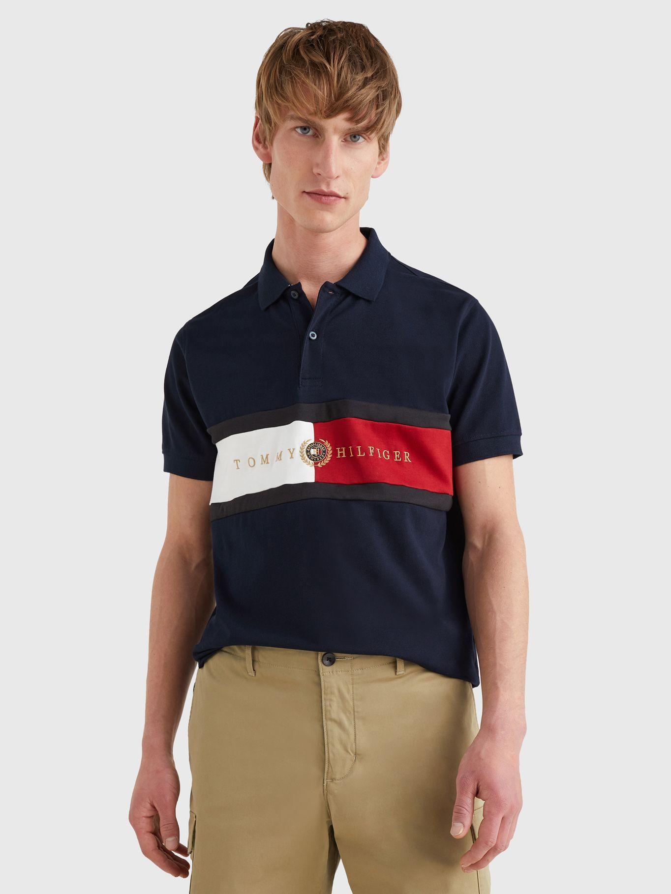 Polo Icon Logo Regular Fit Azul Tommy Hilfiger-0
