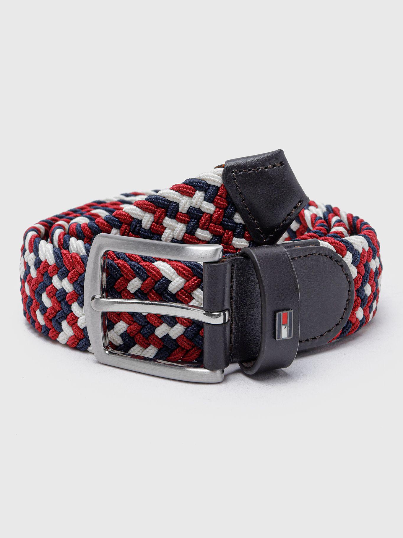 Cinturón Elástico Hebilla Cuadrada Rojo Tommy Hilfiger-0