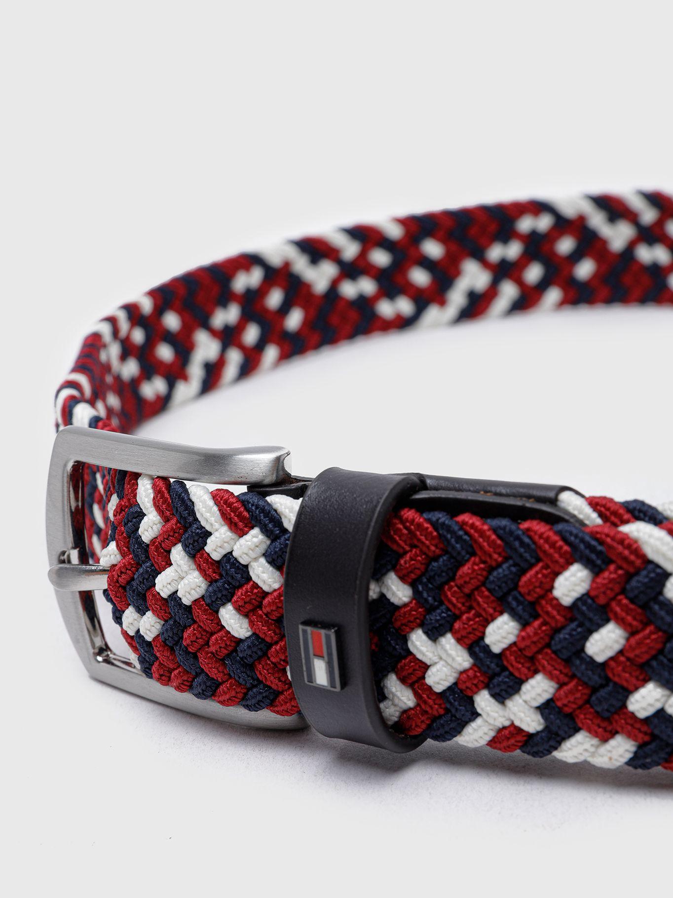 Cinturón Elástico Hebilla Cuadrada Rojo Tommy Hilfiger-2