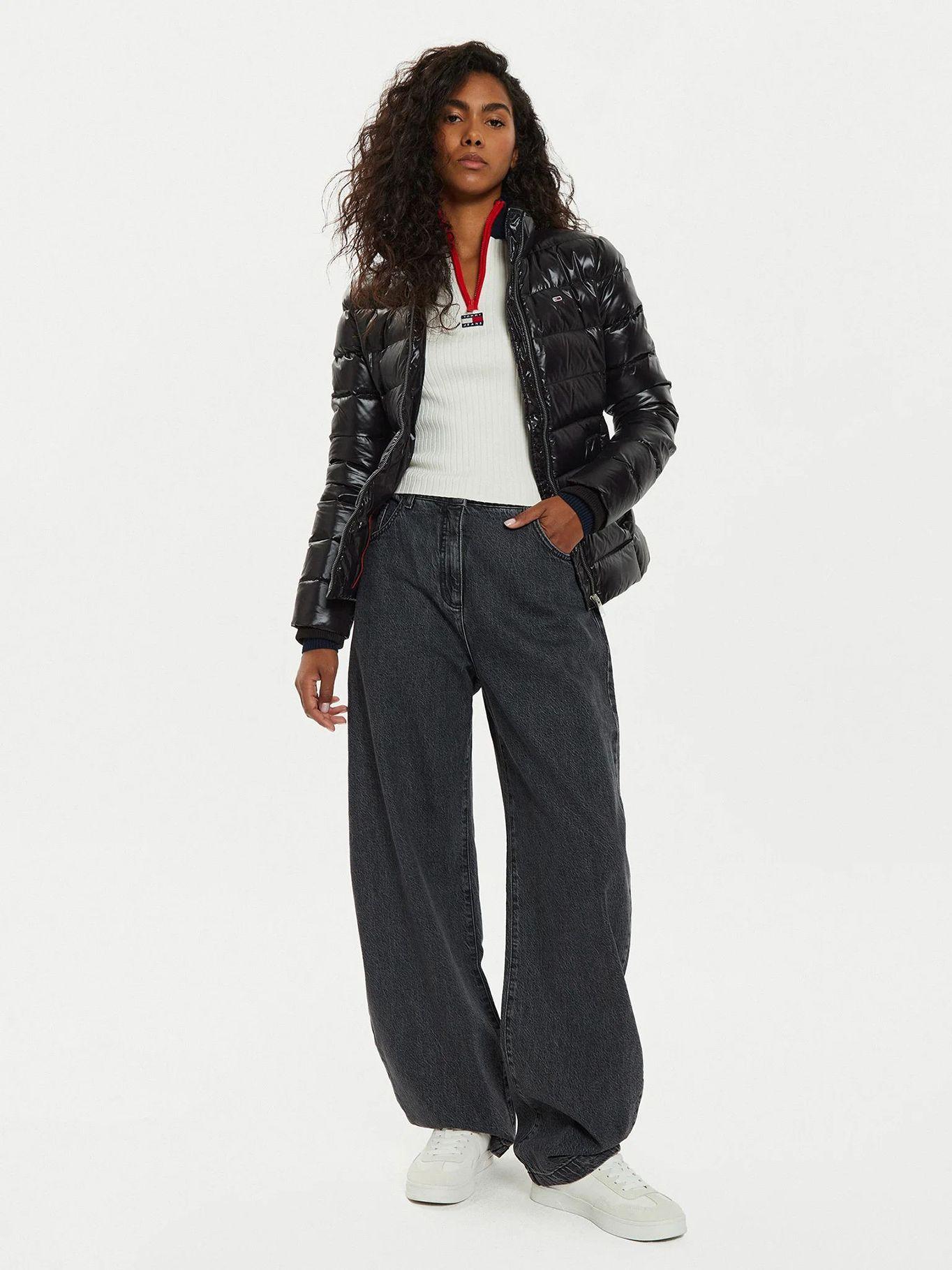 Parka Acolchada Con Cinturón Negro Tommy Hilfiger-1