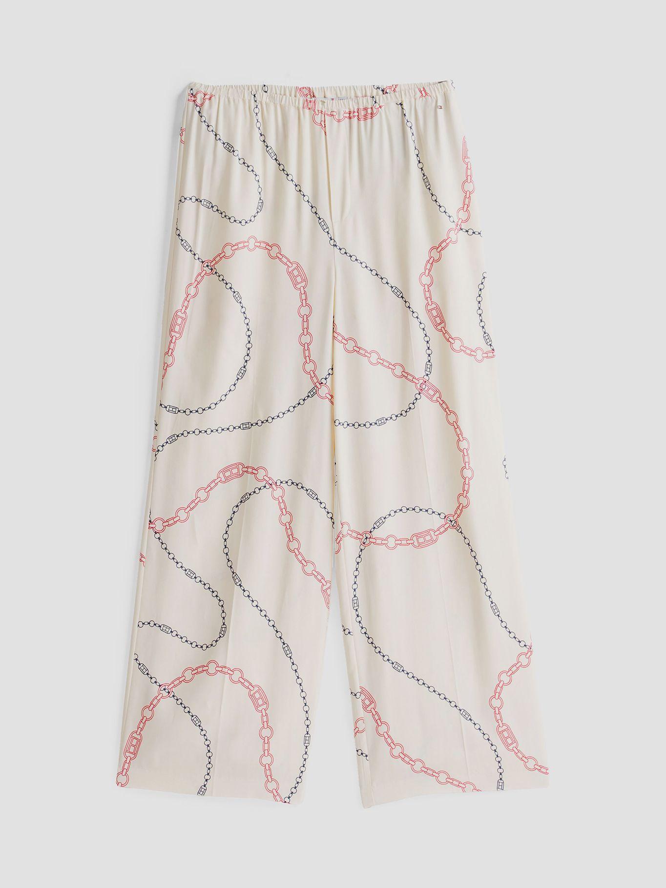 Pantalón Soft De Viscosa Beige Tommy Hilfiger-5