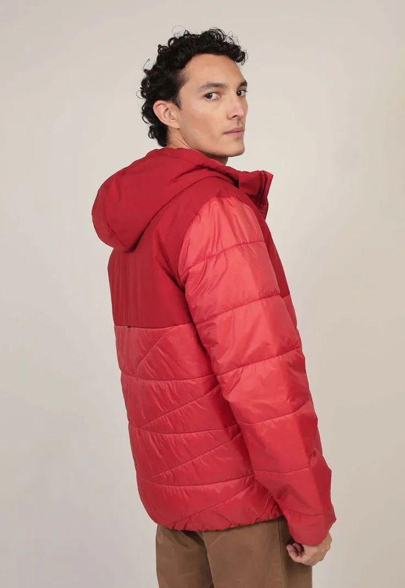 Parka Mixed Media Solid Rojo Tommy Hilfiger-2