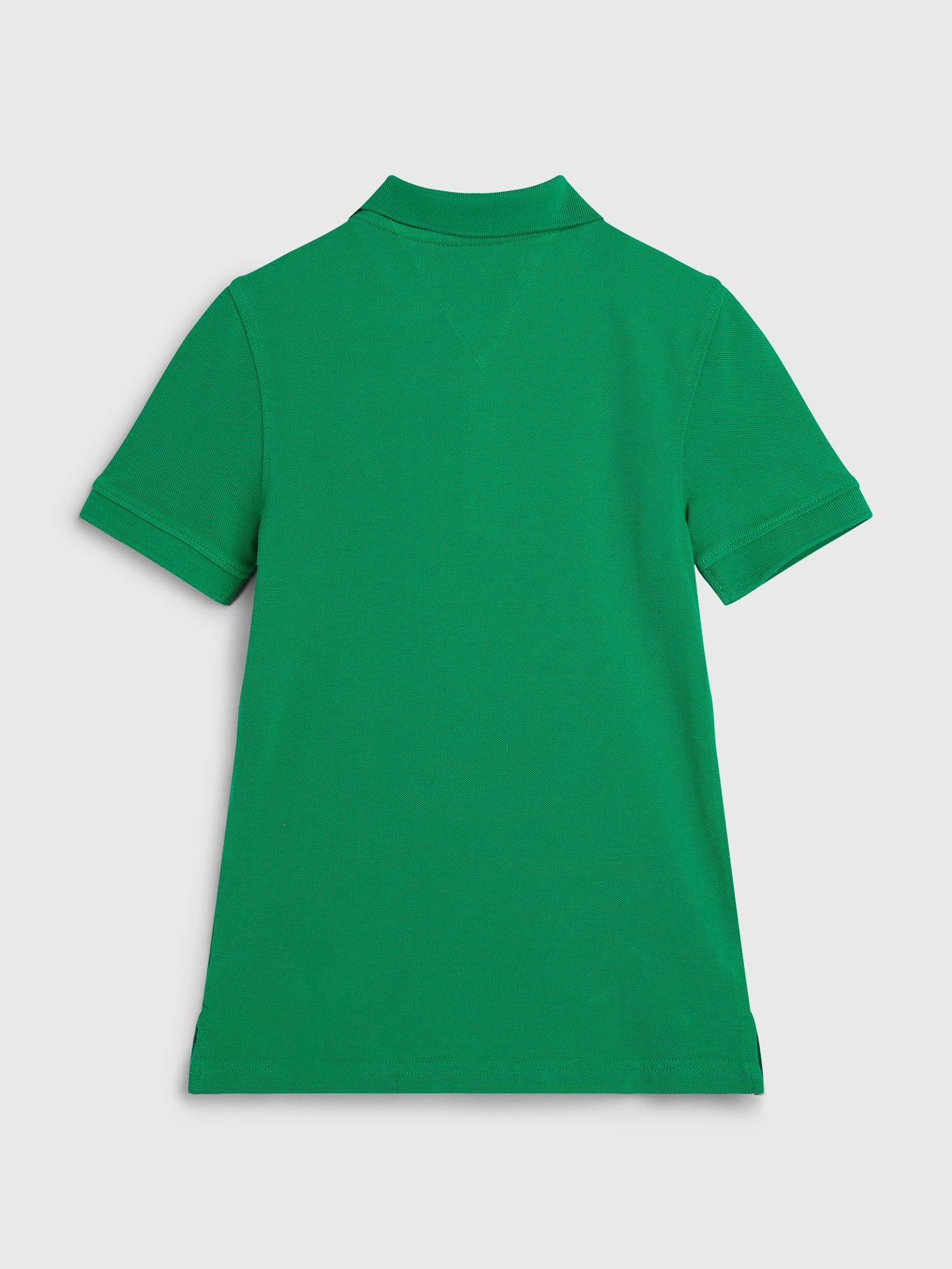 Polo De Piqué De Algodón Verde Tommy Hilfiger-1
