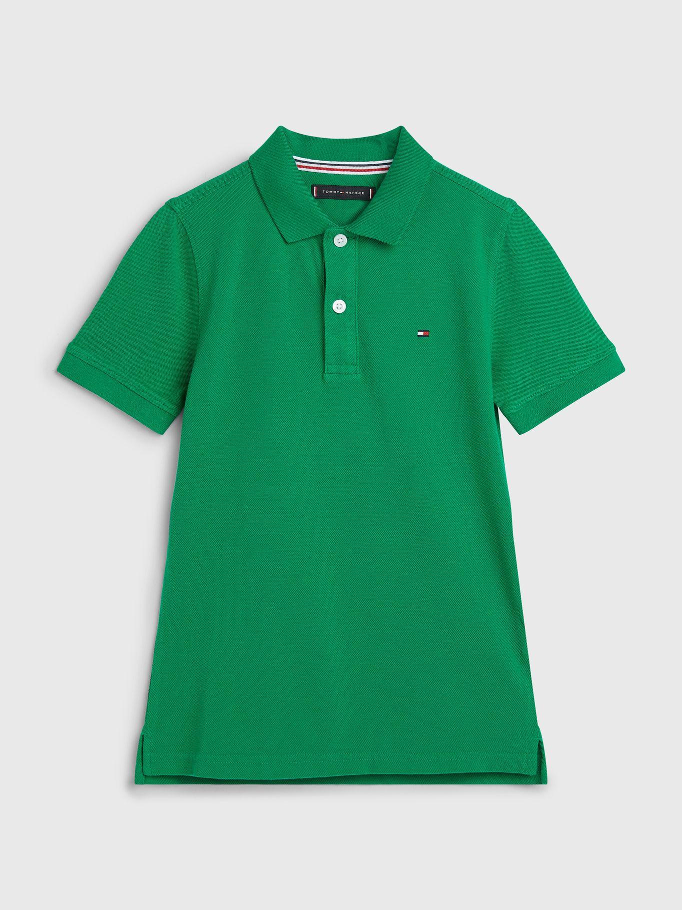 Polo De Piqué De Algodón Verde Tommy Hilfiger-0