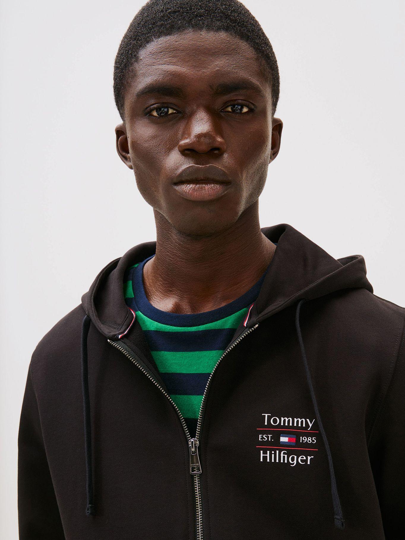 Polerón Hoodie Con Cierre Negro Tommy Hilfiger-3